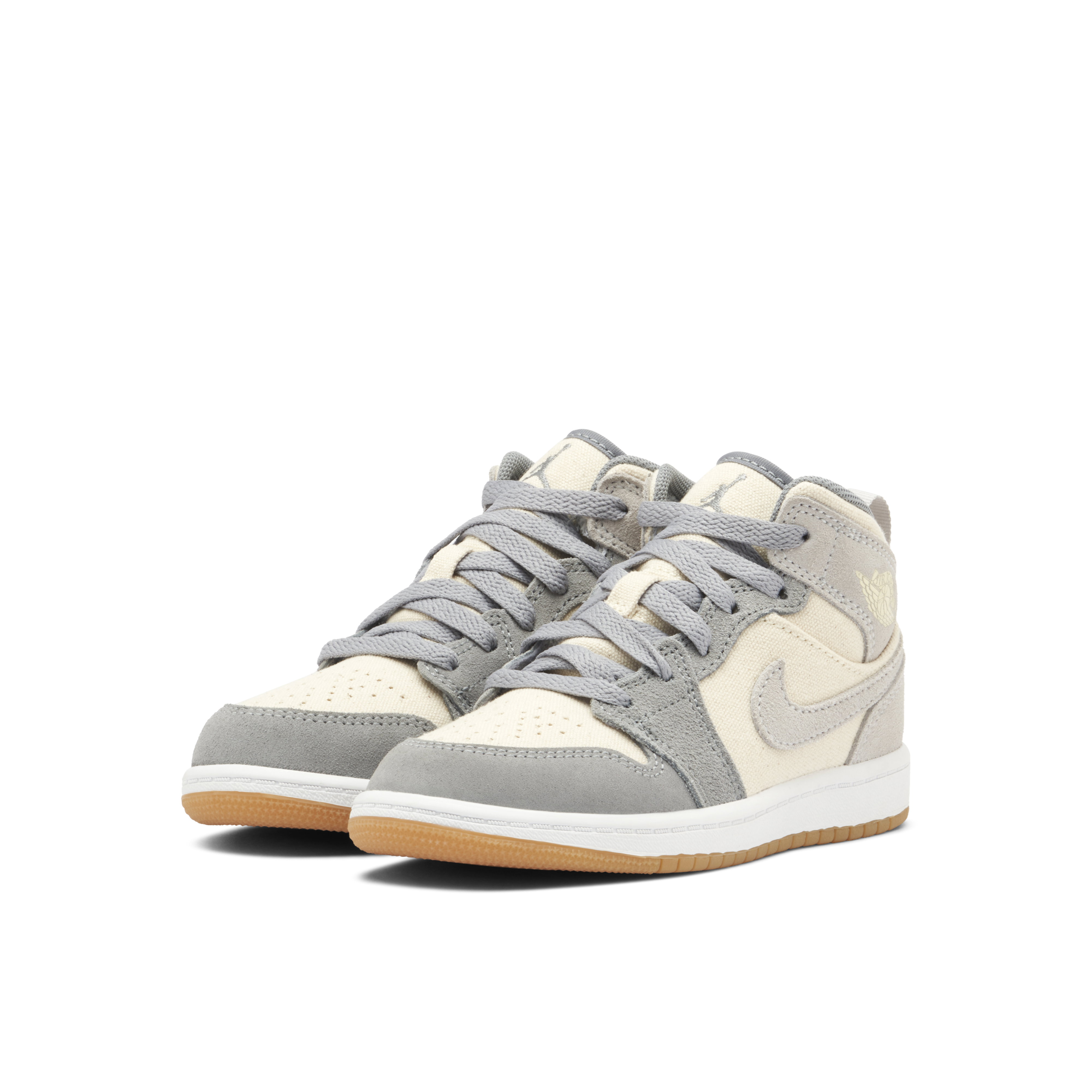 Air Jordan 1 Mid SE Coconut Milk Grey PS | DN4345-100 | Laced