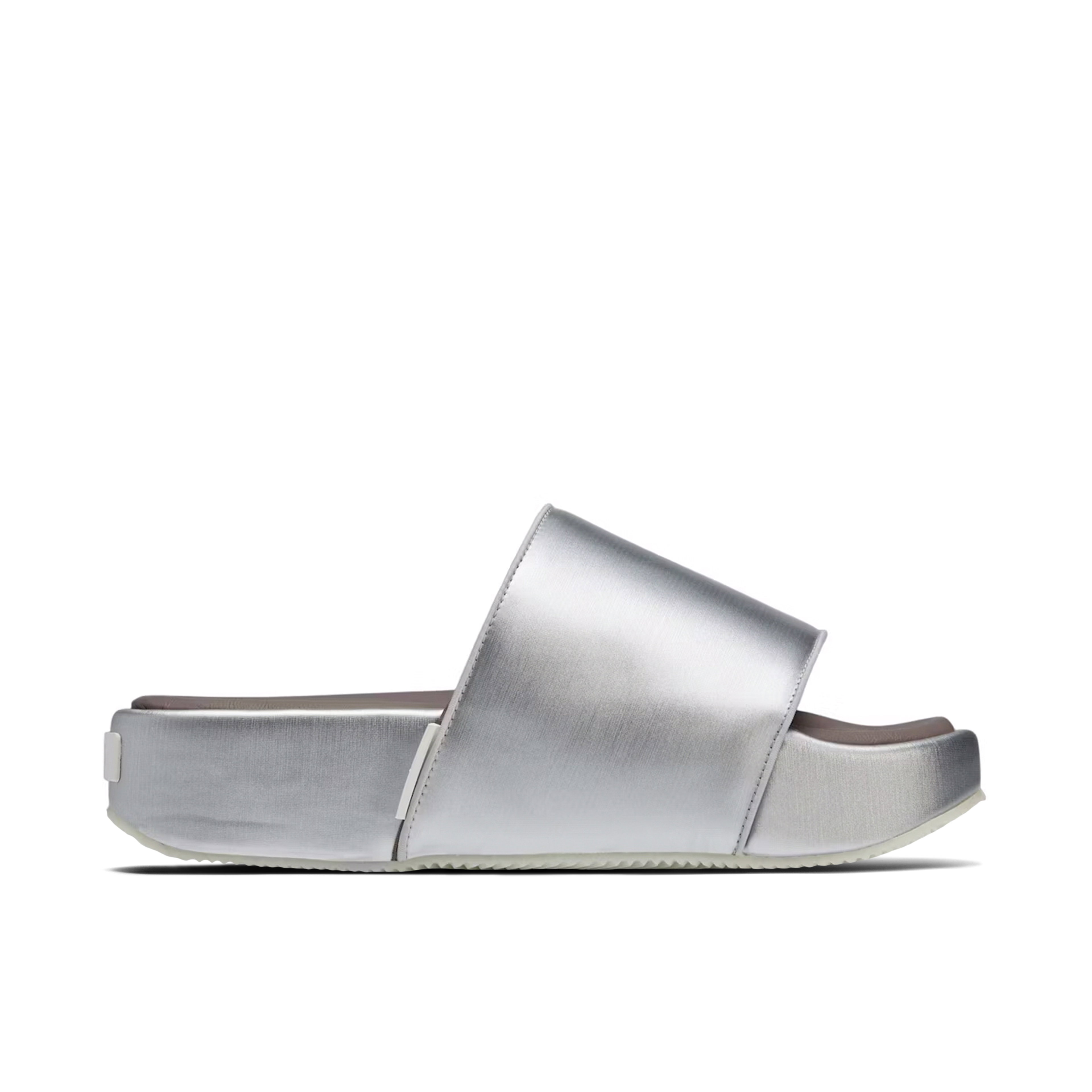 Adidas Y-3 Slides Silver Metallic Brown Cream White