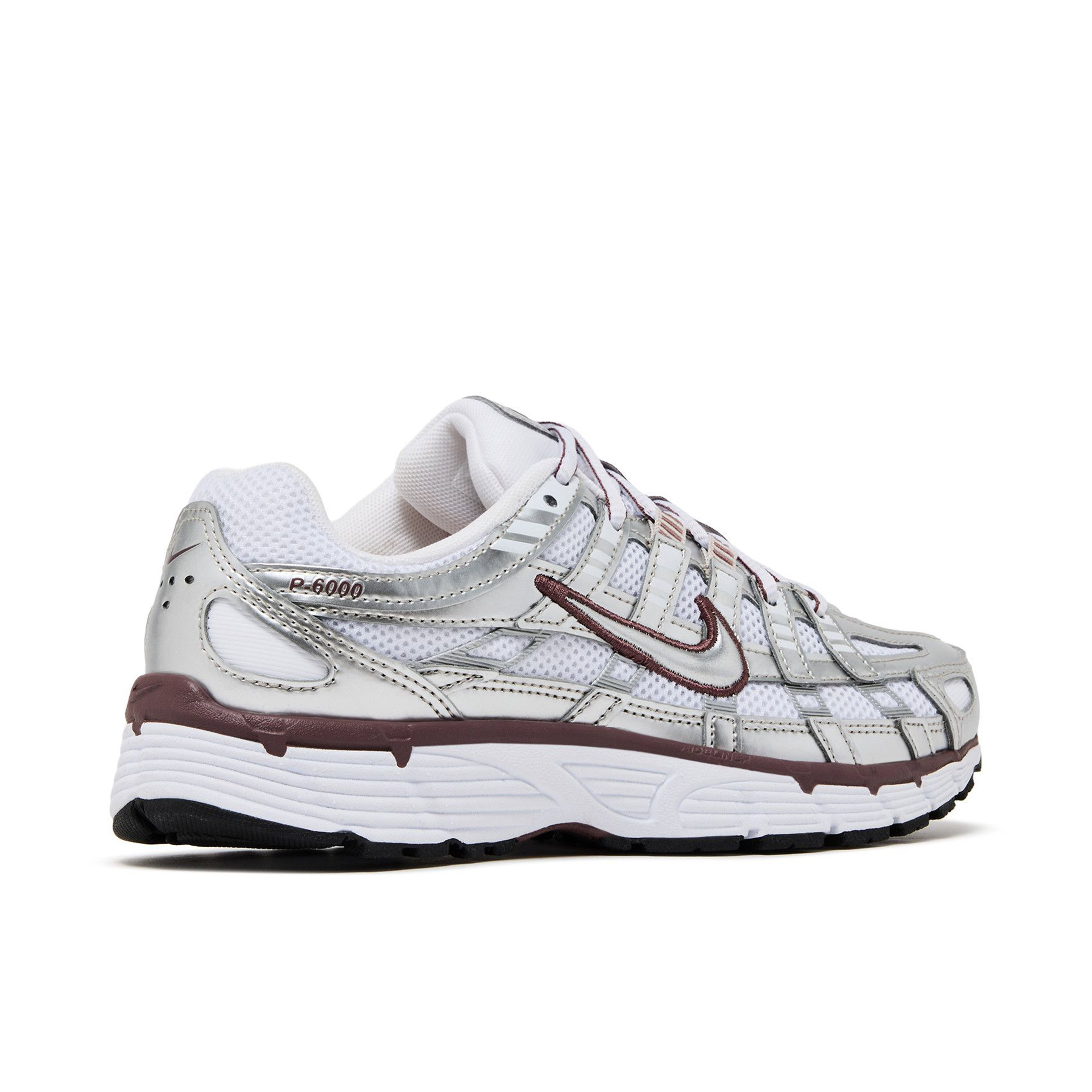 Nike P-6000 White Metallic Silver Tattoo Womens