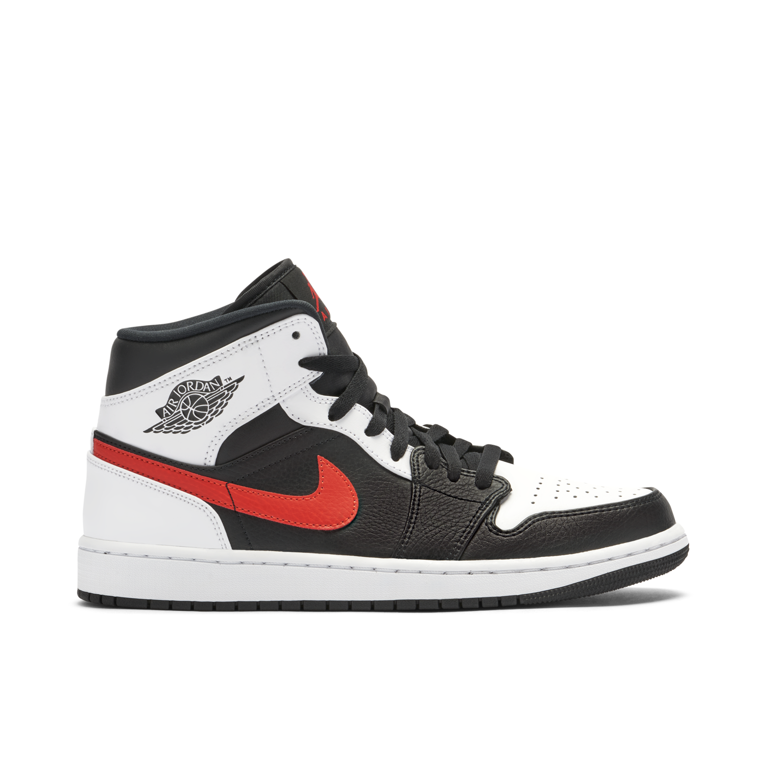 Air Jordan 1 Mid Black Chile Red White