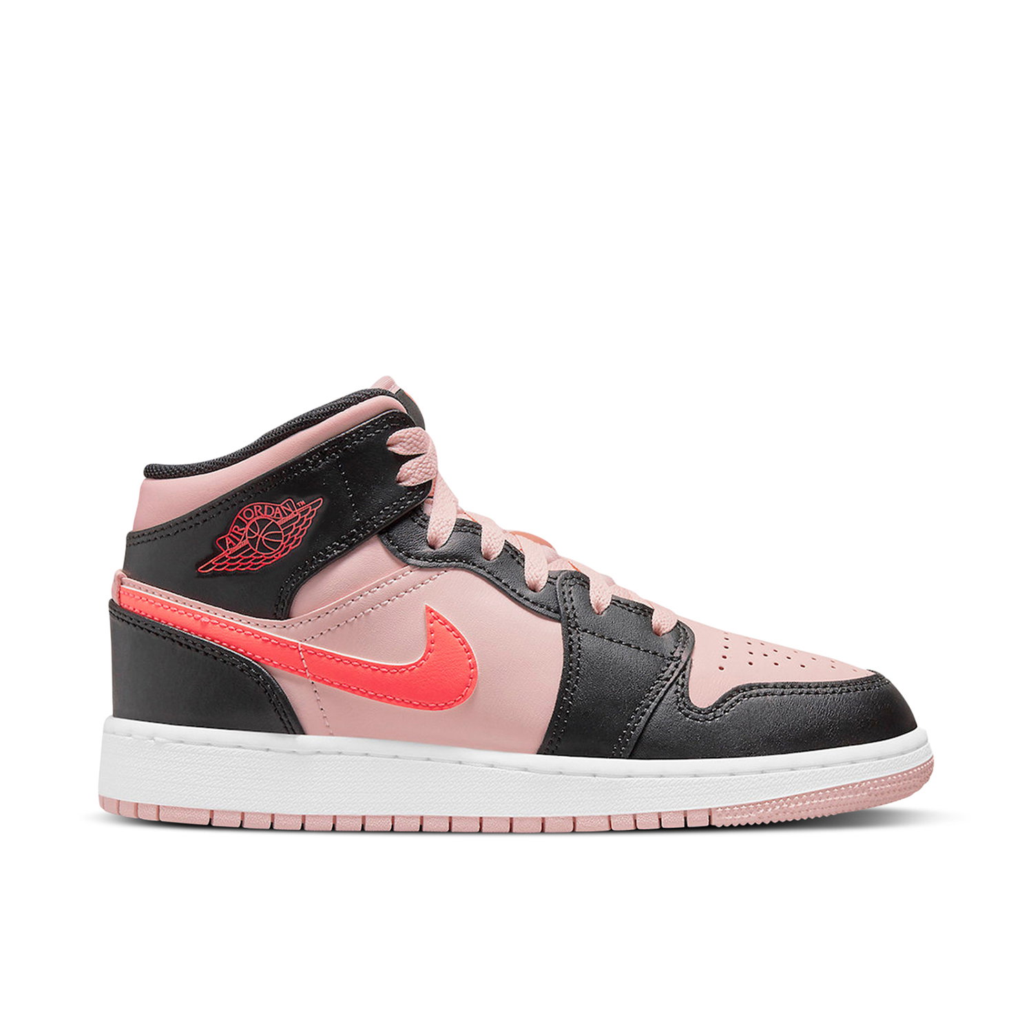 Air Jordan 1 Mid Black Pink GS | 554725-604 | Laced