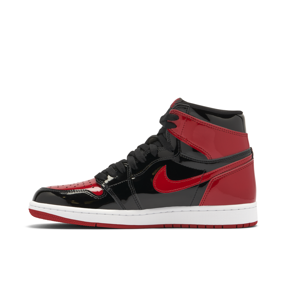 Air Jordan 1 High OG Bred Patent | 555088-063 | Laced