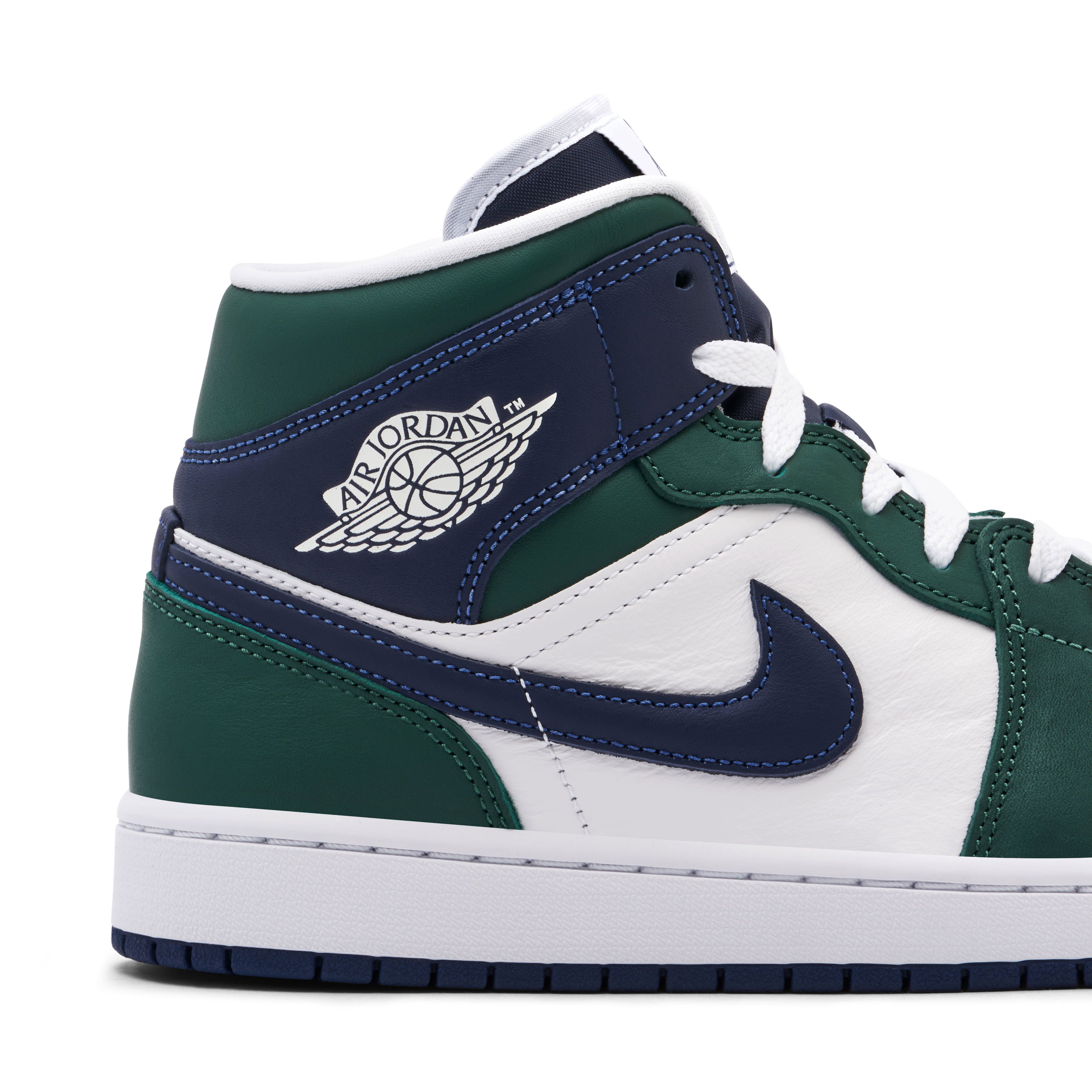 Air Jordan 1 Mid SE White Navy Green Womens | DZ5326-300 | Laced