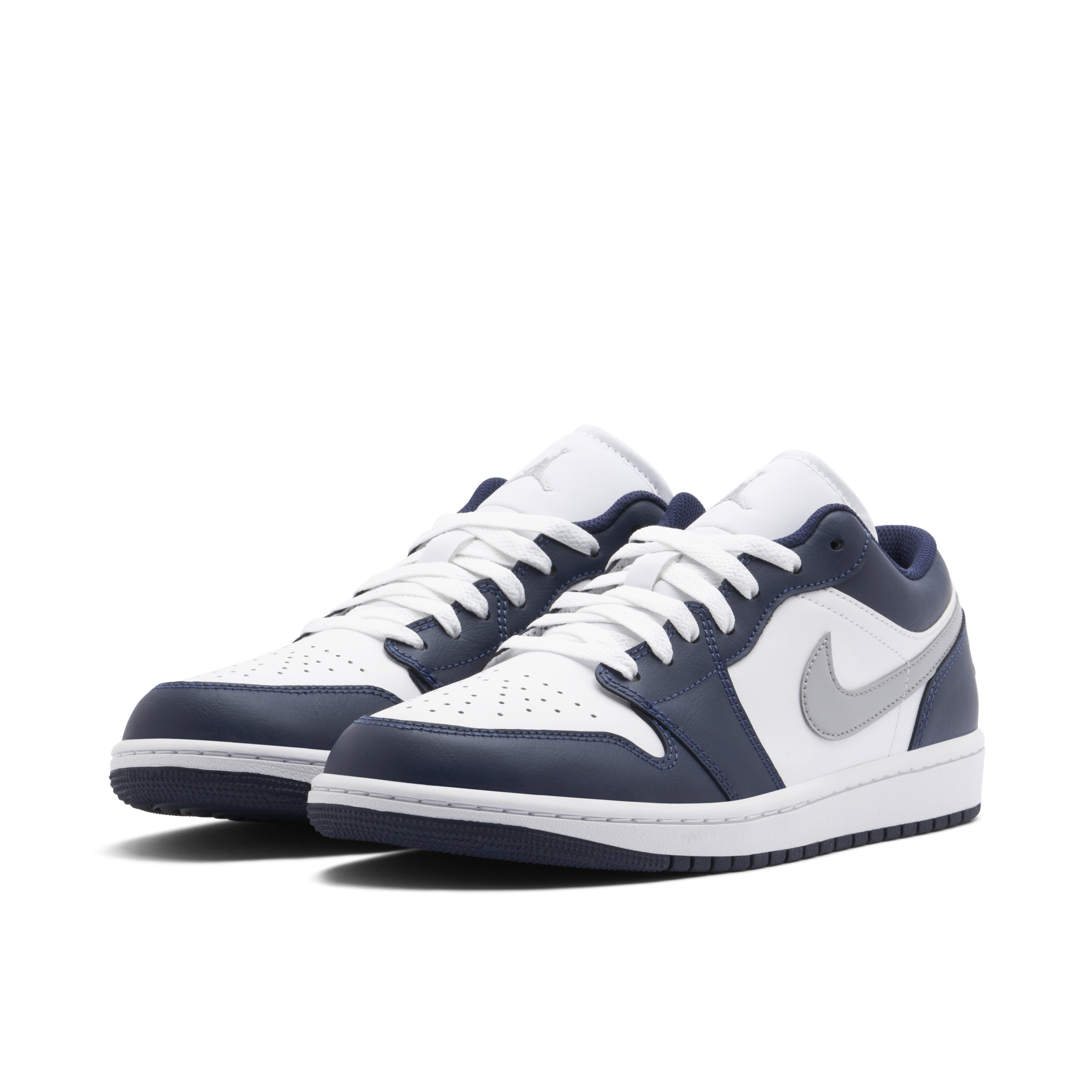 Air Jordan 1 Low Wolf Grey Midnight Navy | 553558-141 | Laced