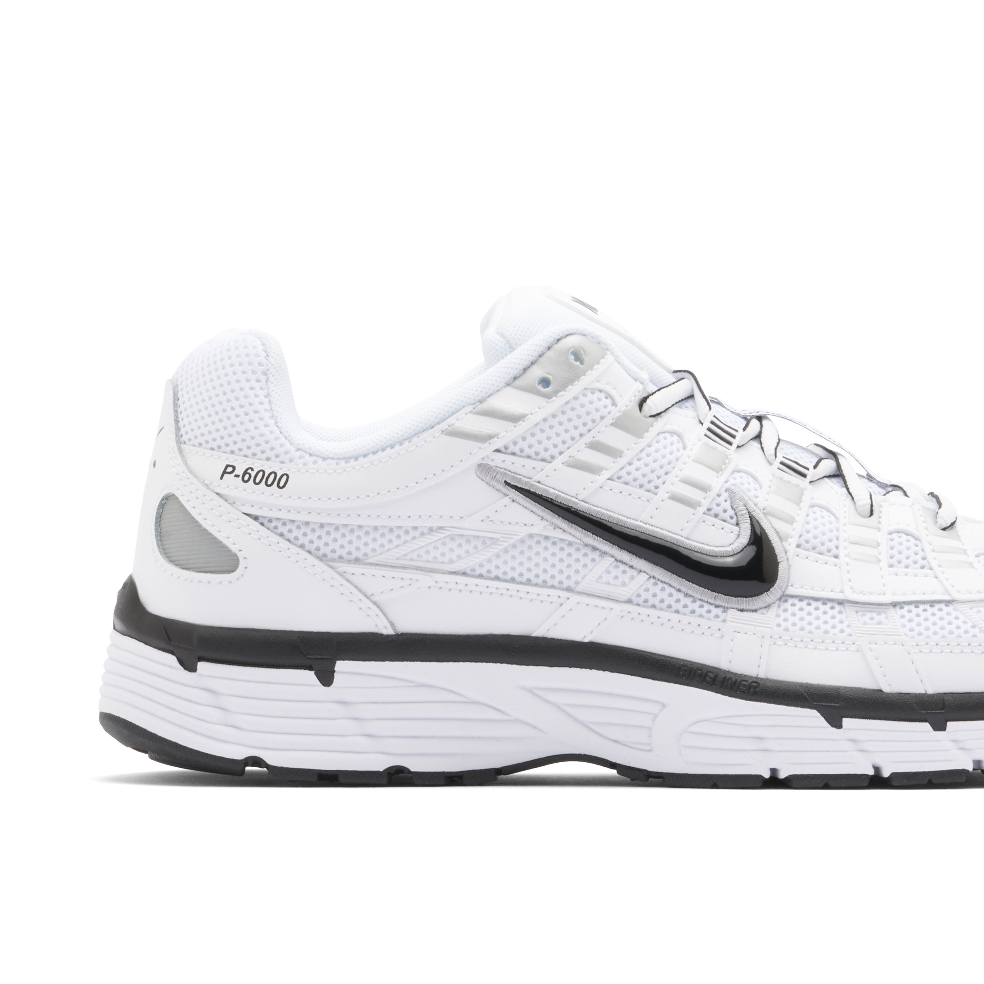 Nike P-6000 White Metallic Silver Black