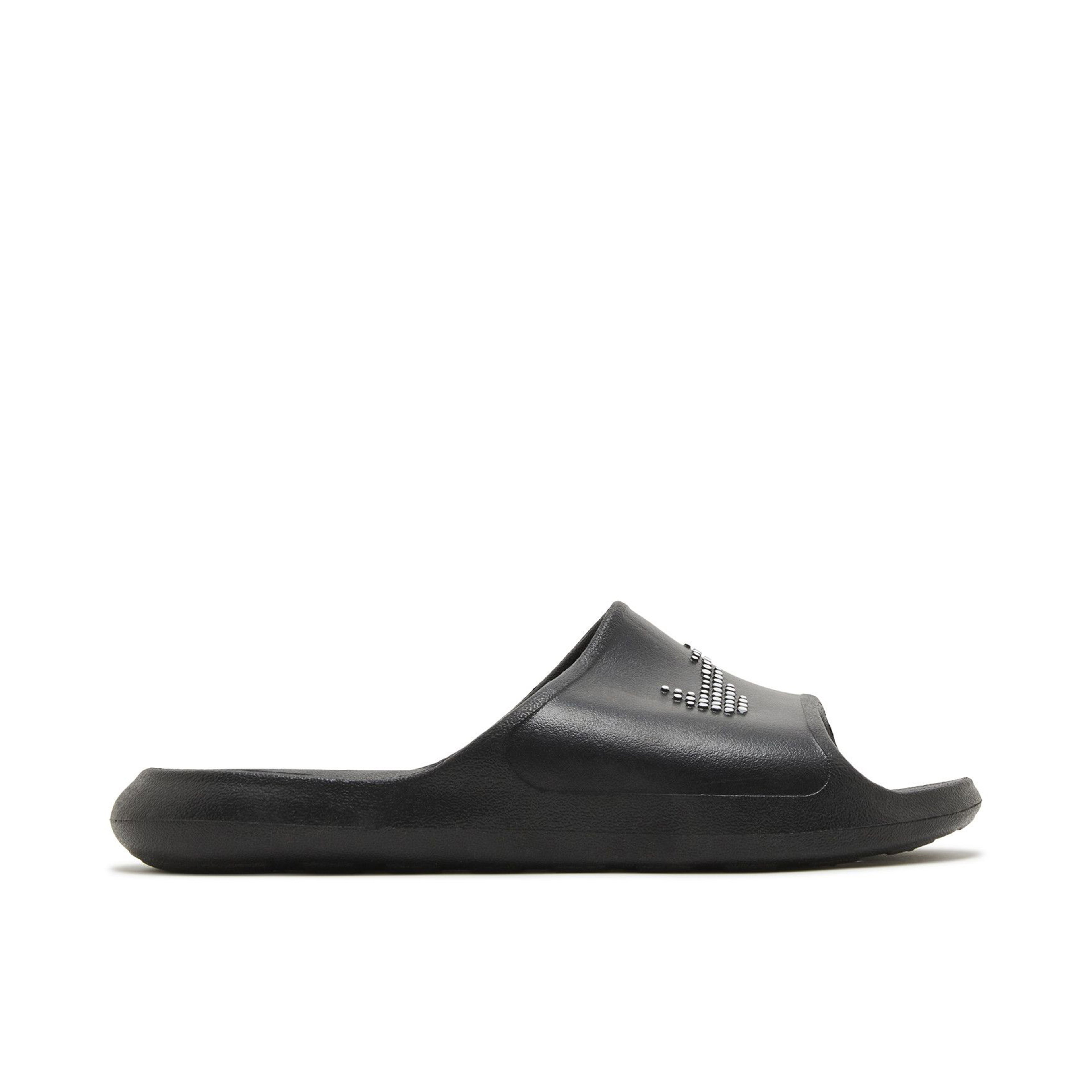 Nike Victori One Shower Slide Polka Dot Swoosh Black Womens