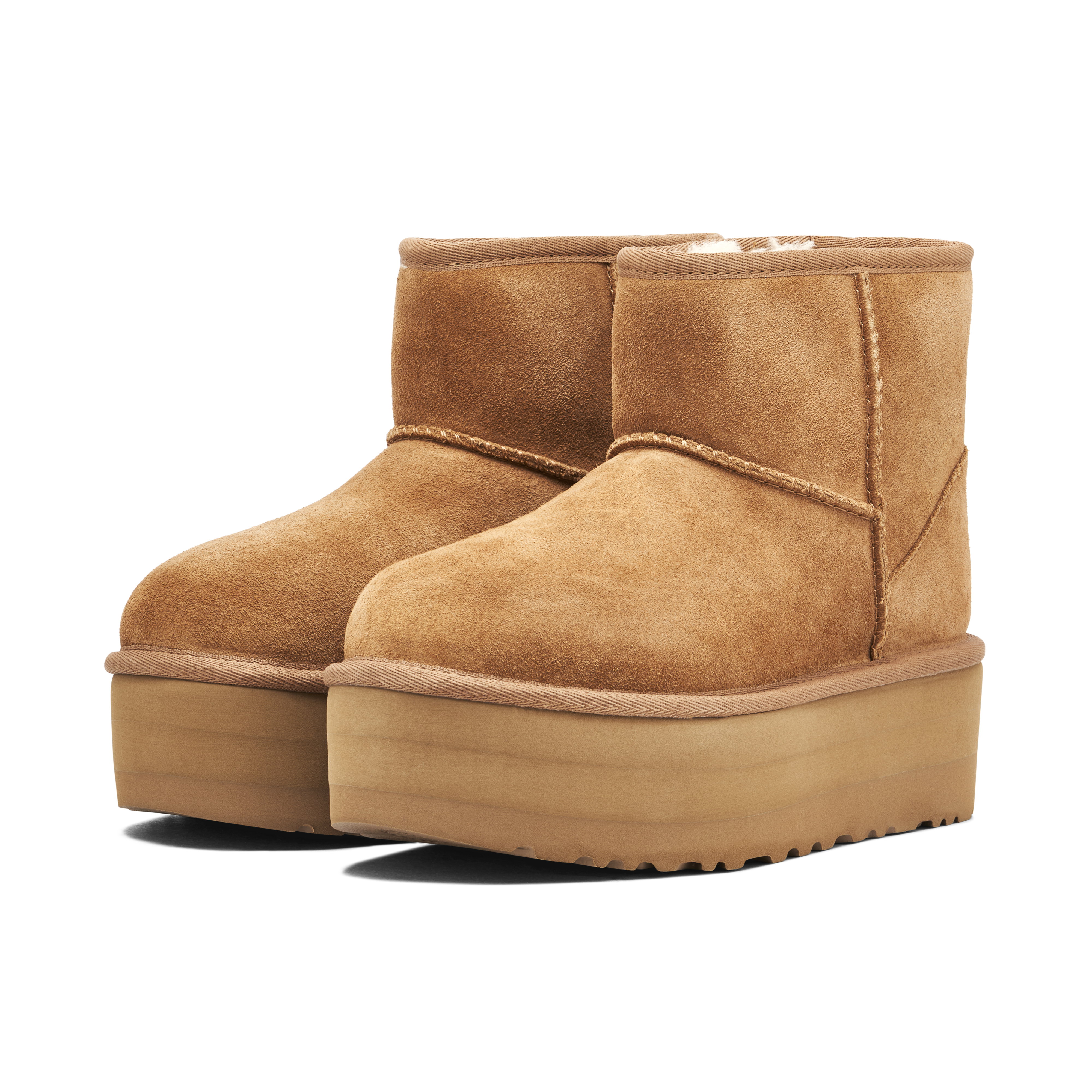 UGG Classic Mini Platform Boot Chestnut Womens | 1134991-CHE | Laced