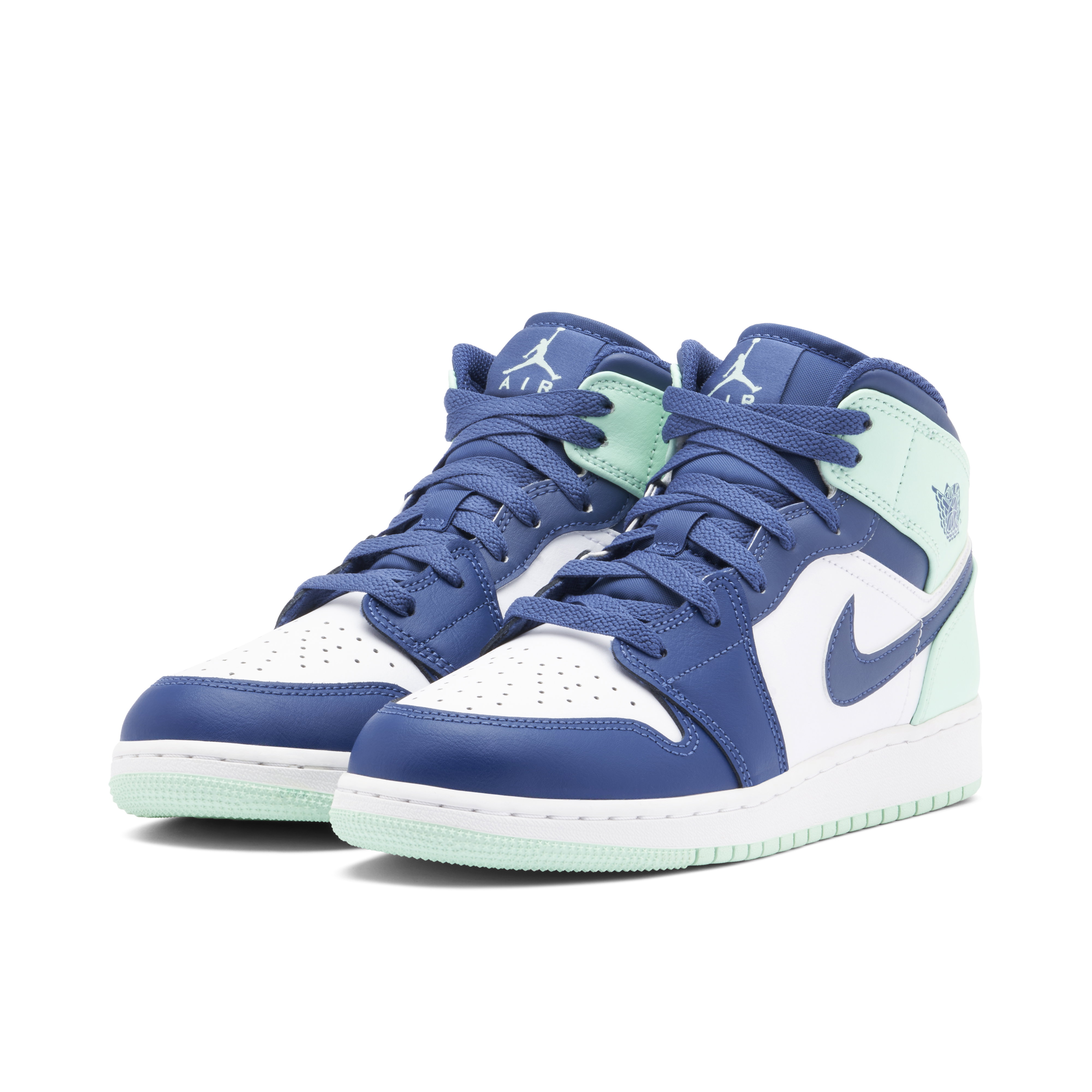 Air Jordan 1 Mid Blue Mint GS | 554725-413 | Laced