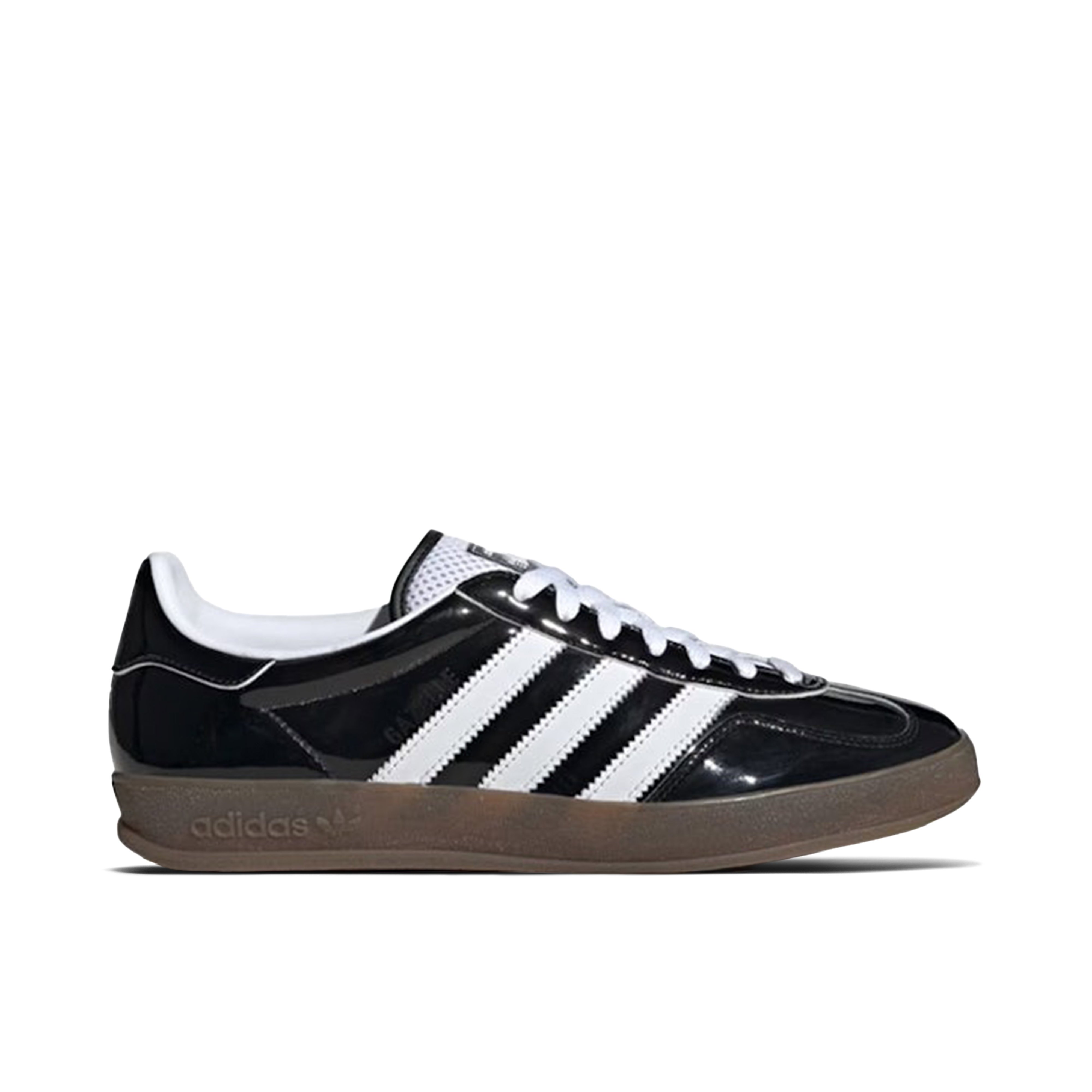 Adidas Gazelle Indoor Core Black Patent Leather | JQ8124 | Laced