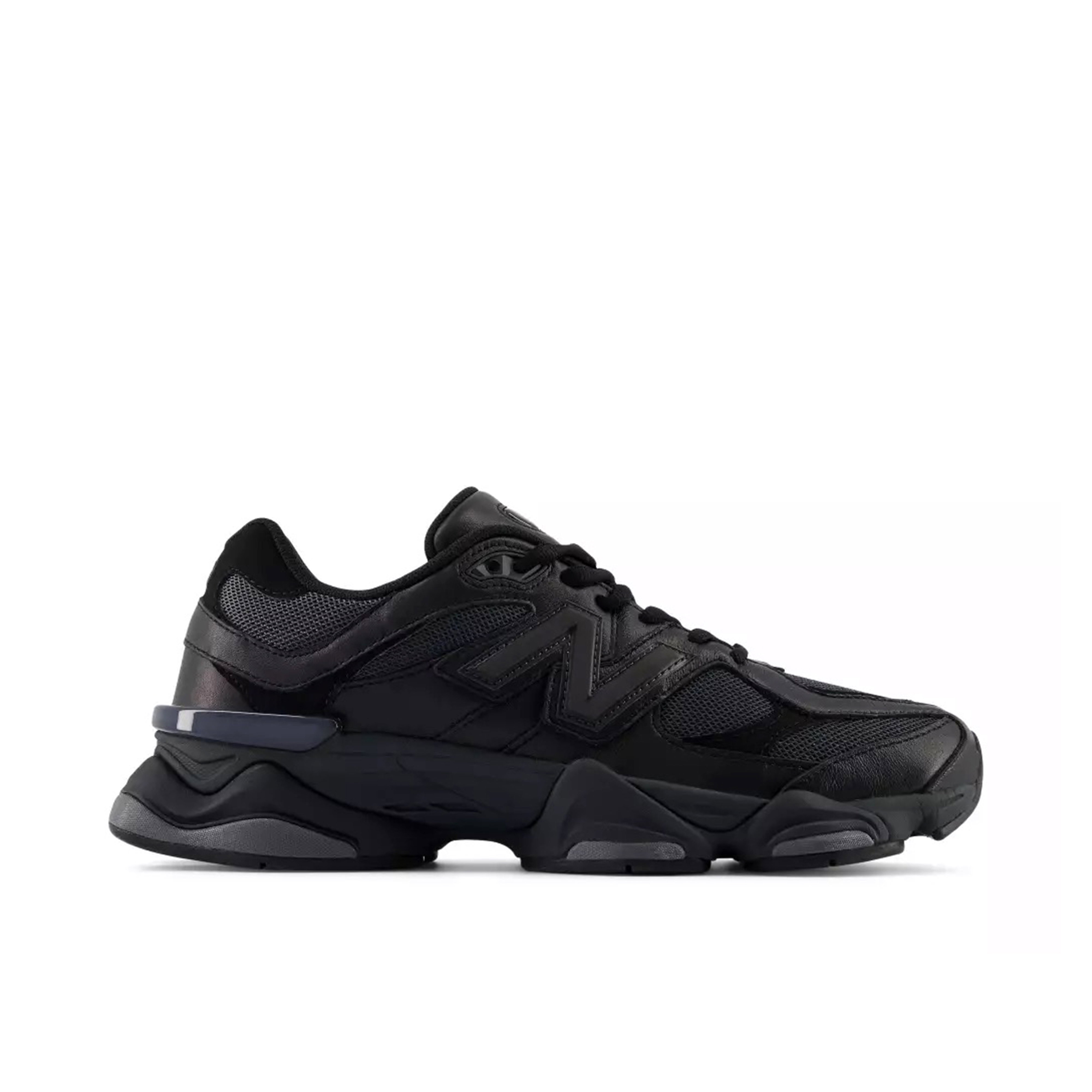 靴 New Balance U9060NRI BLACK New Balance 9060 Triple Black Leather | U9060NRI | Laced