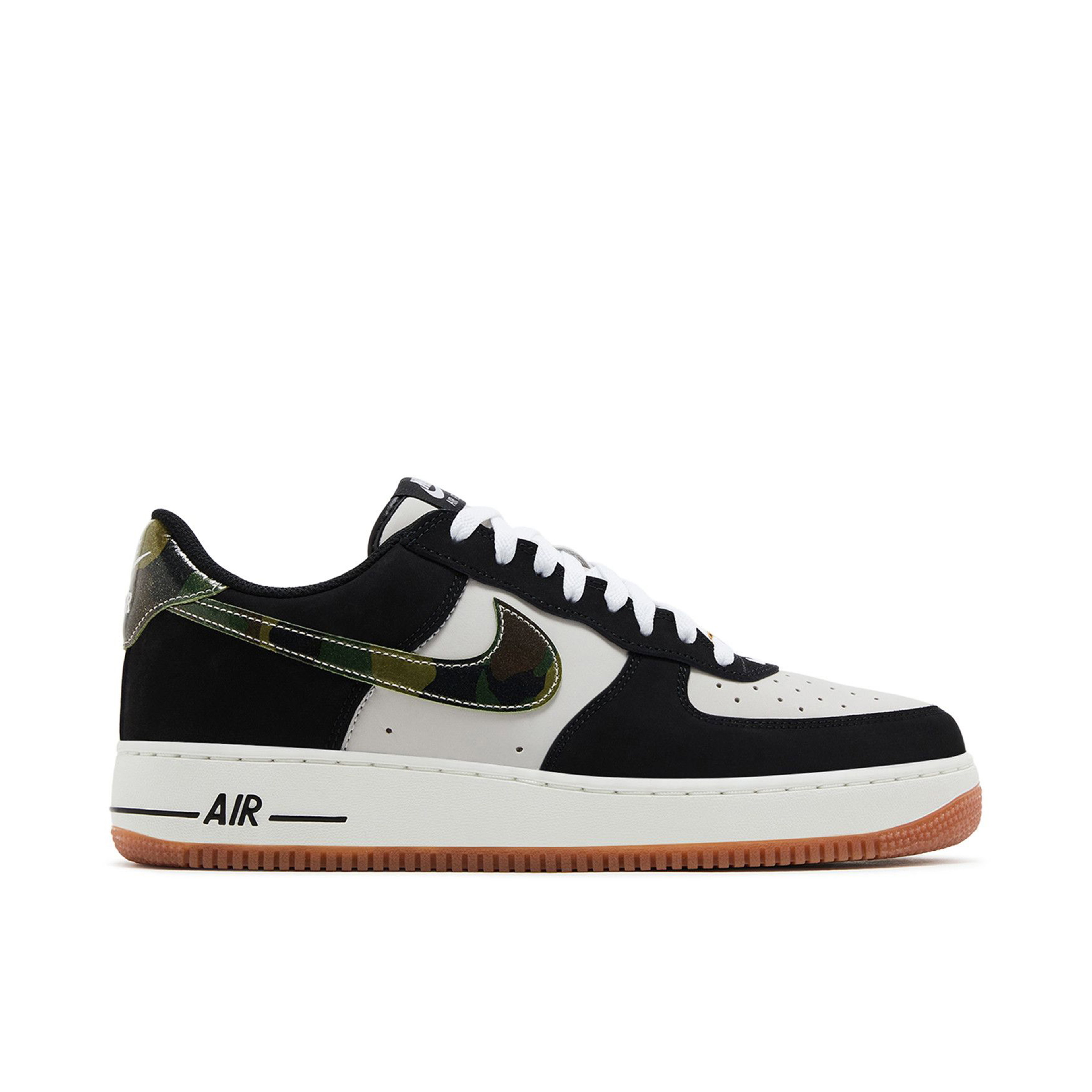 Nike Air Force 1 Low '07 LV8 Black Patent Camo Swoosh
