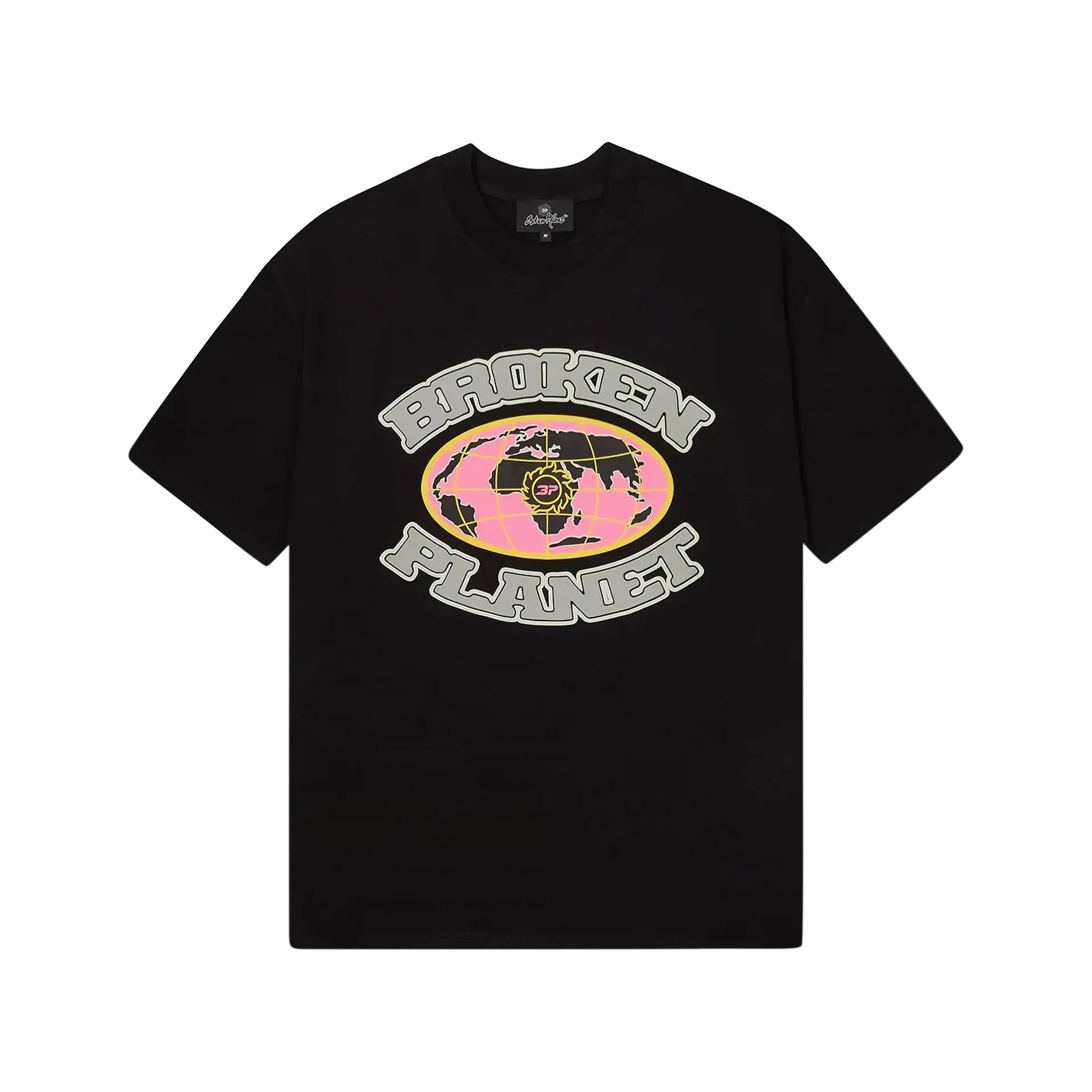 Broken Planet Grid Midnight Black T Shirt | BROKEN-PLANET-00199