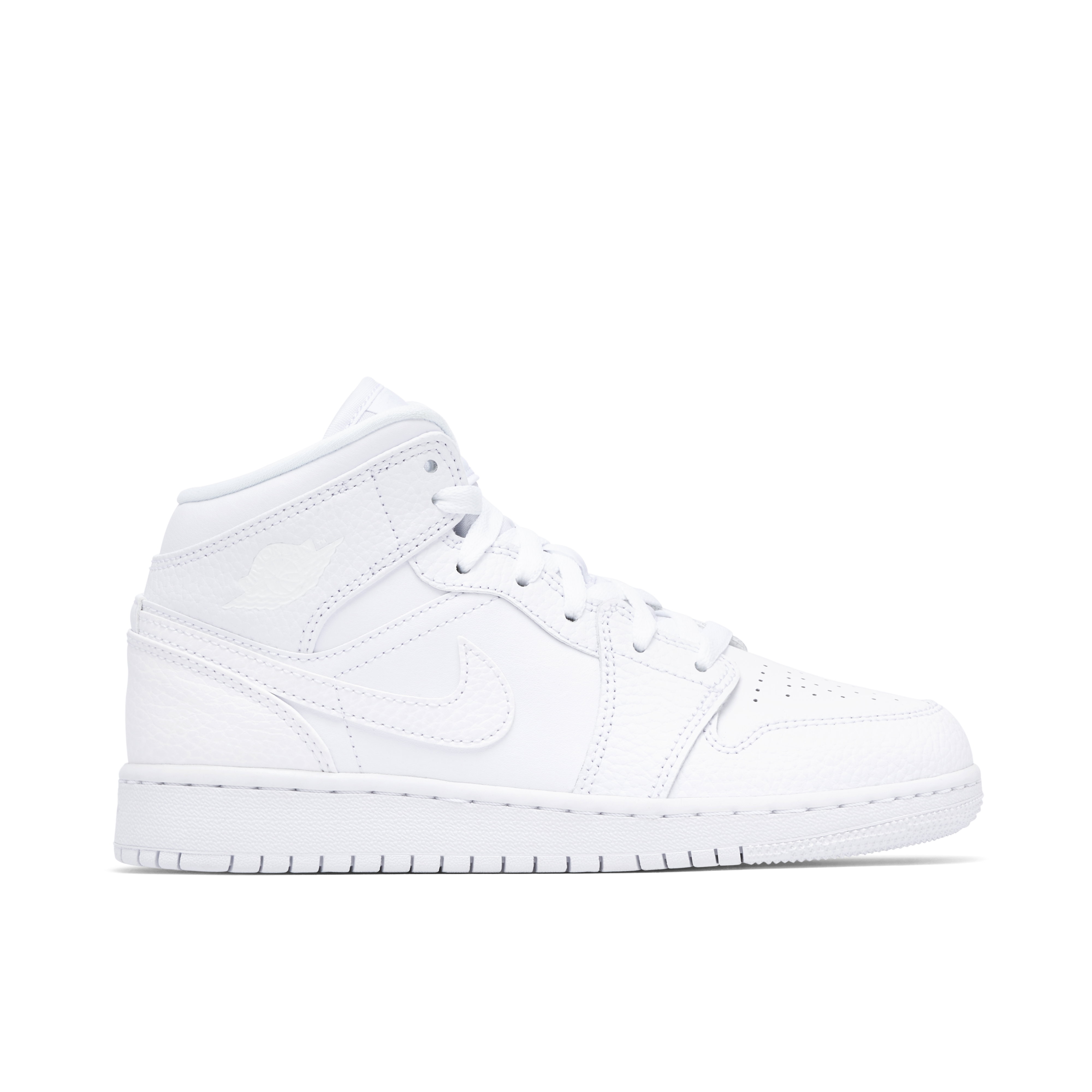 Air Jordan 1 Mid Triple White GS | 554725-130 | Laced