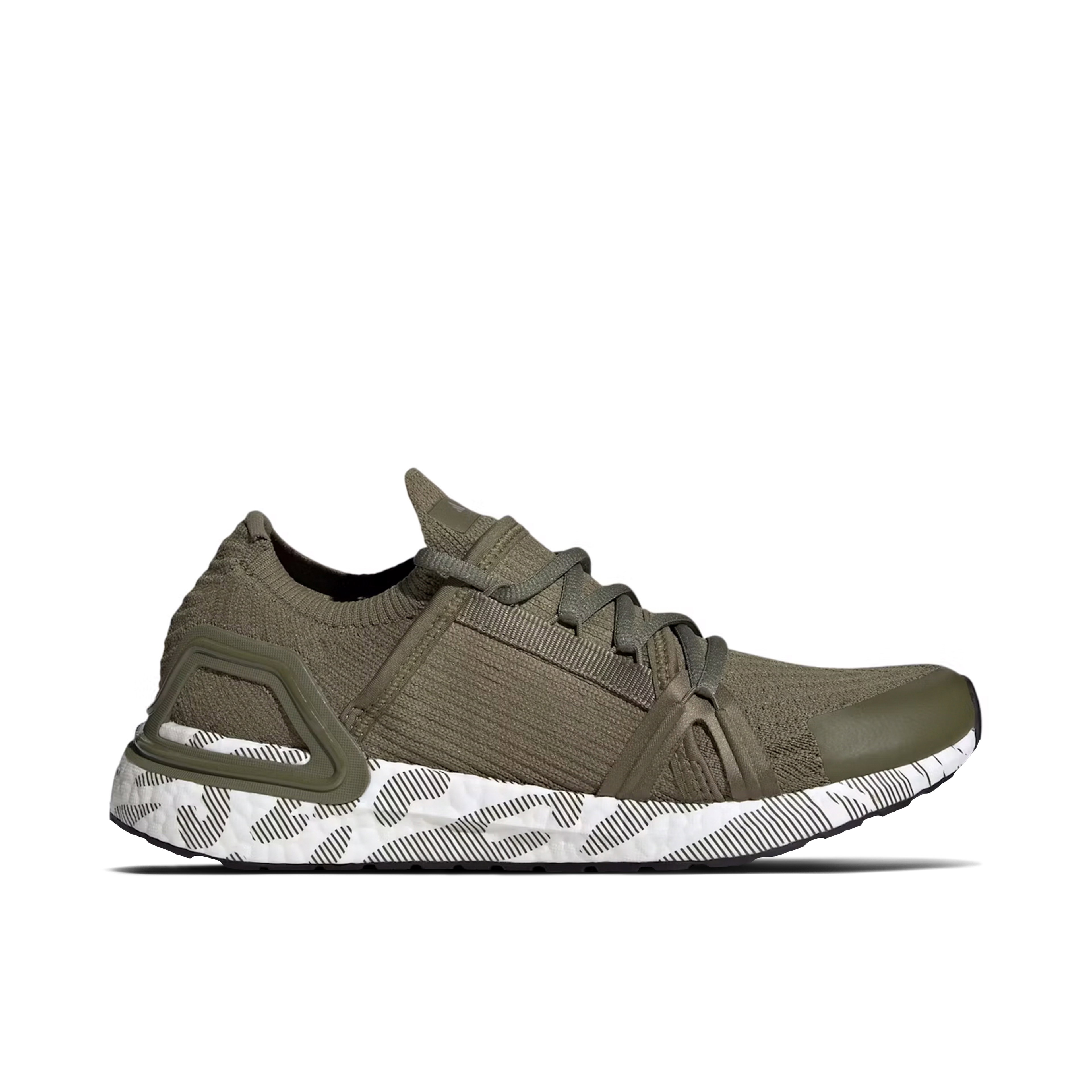 Adidas Ultra Boost 20 By Stella Mccartney Trace Khaki Black White Womens
