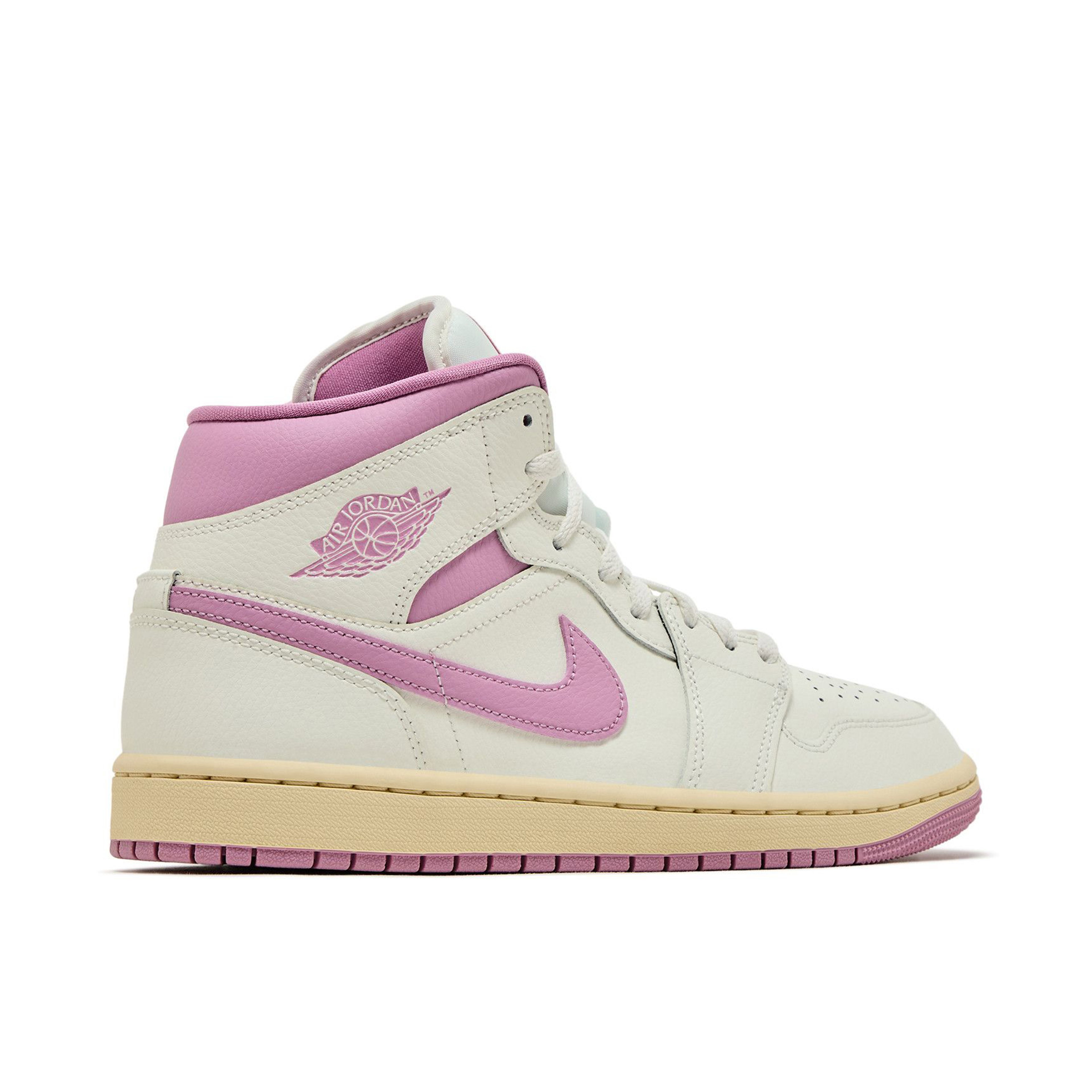 Air Jordan 1 Mid Sail Pink Coconut Milk Womens