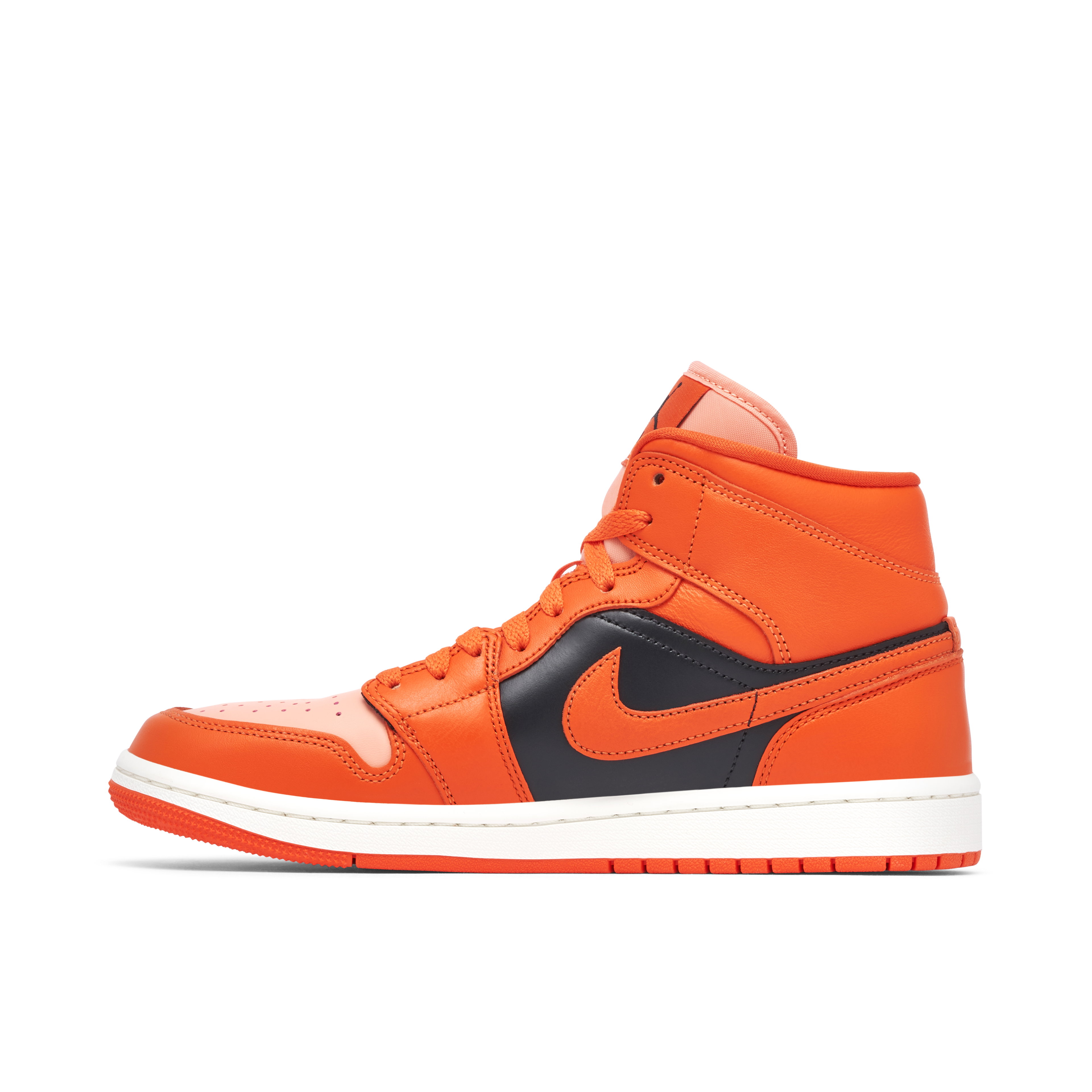 Air Jordan 1 Mid Orange Black für Damen