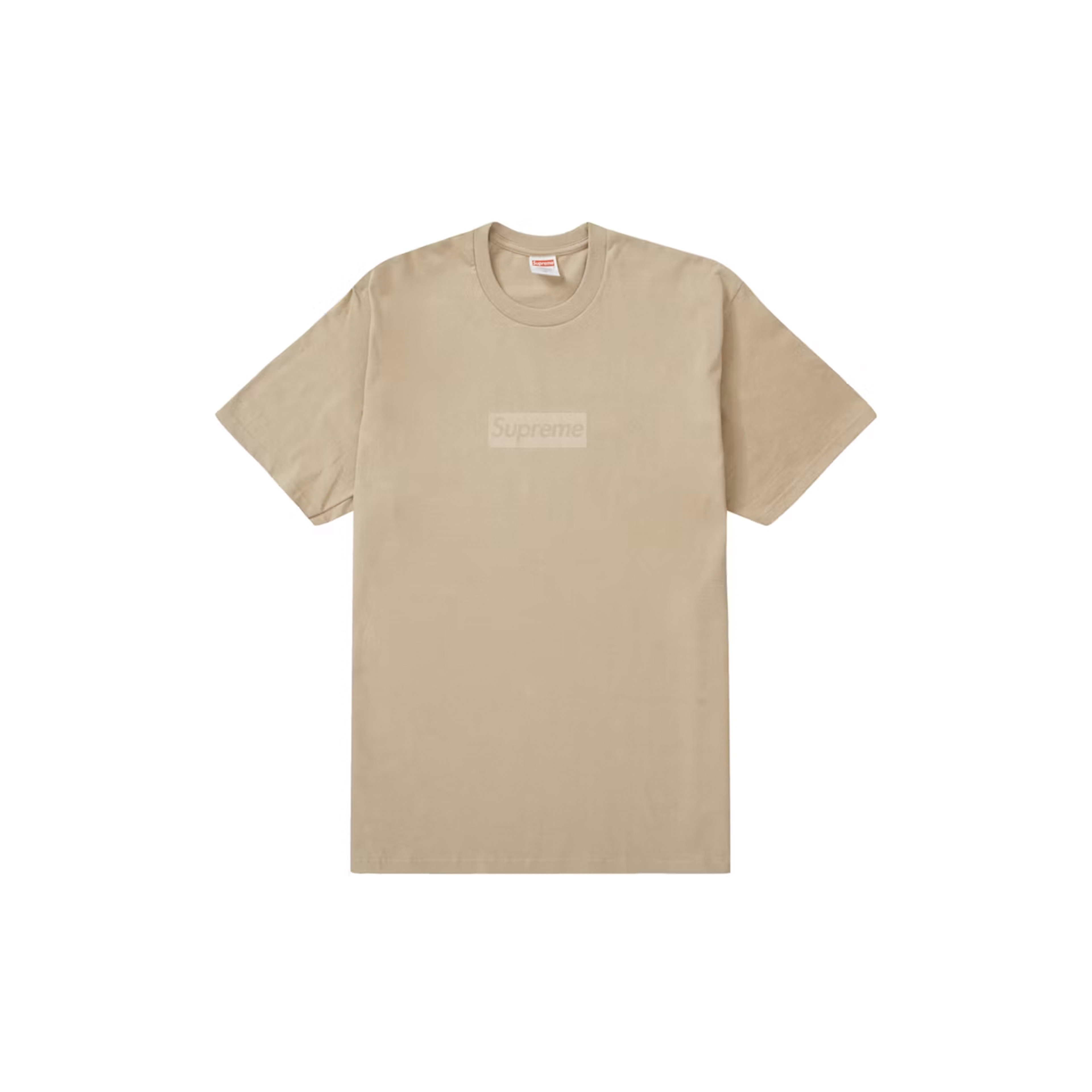 Supreme Tonal Box Logo Tee Khaki