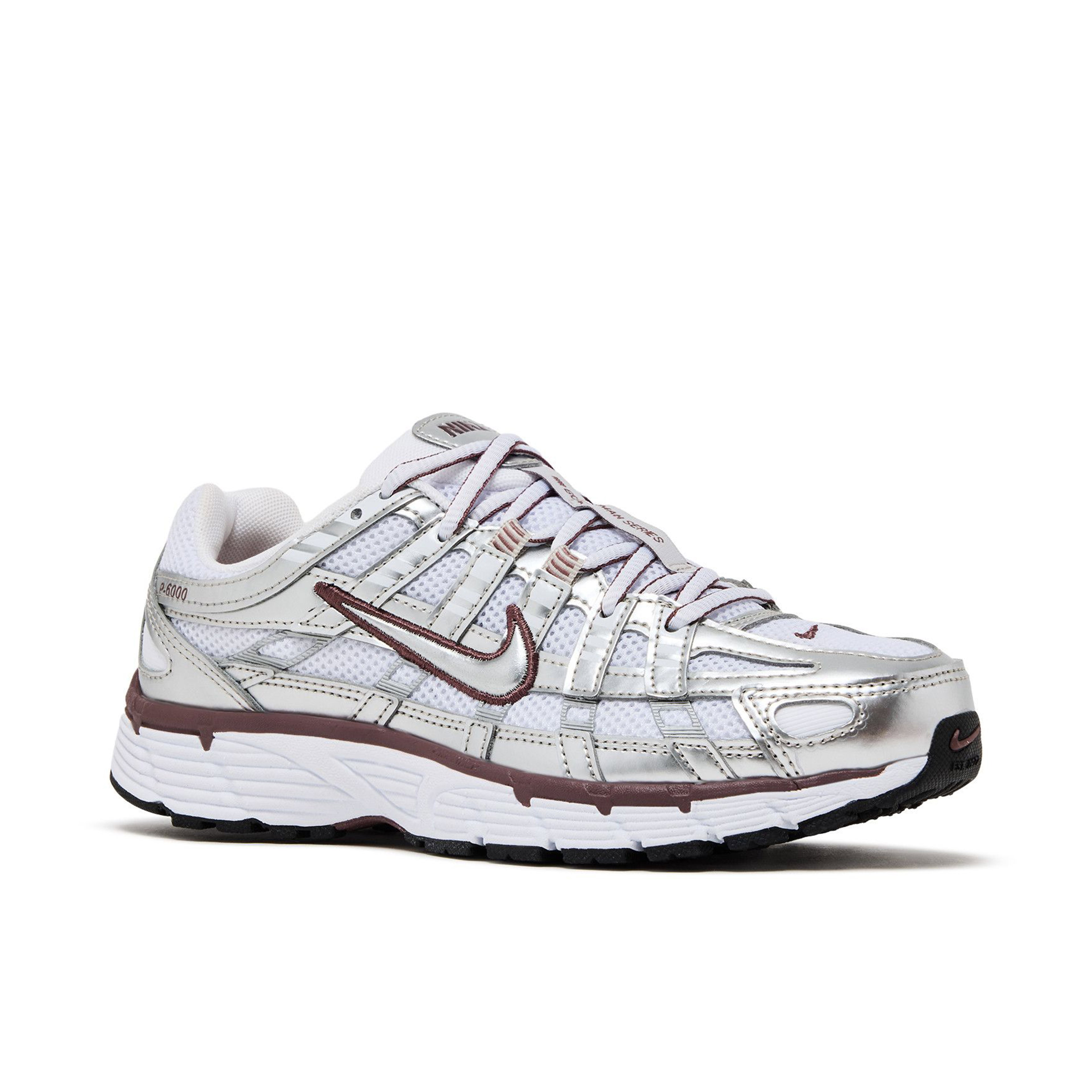 Nike P-6000 White Metallic Silver Tattoo Womens