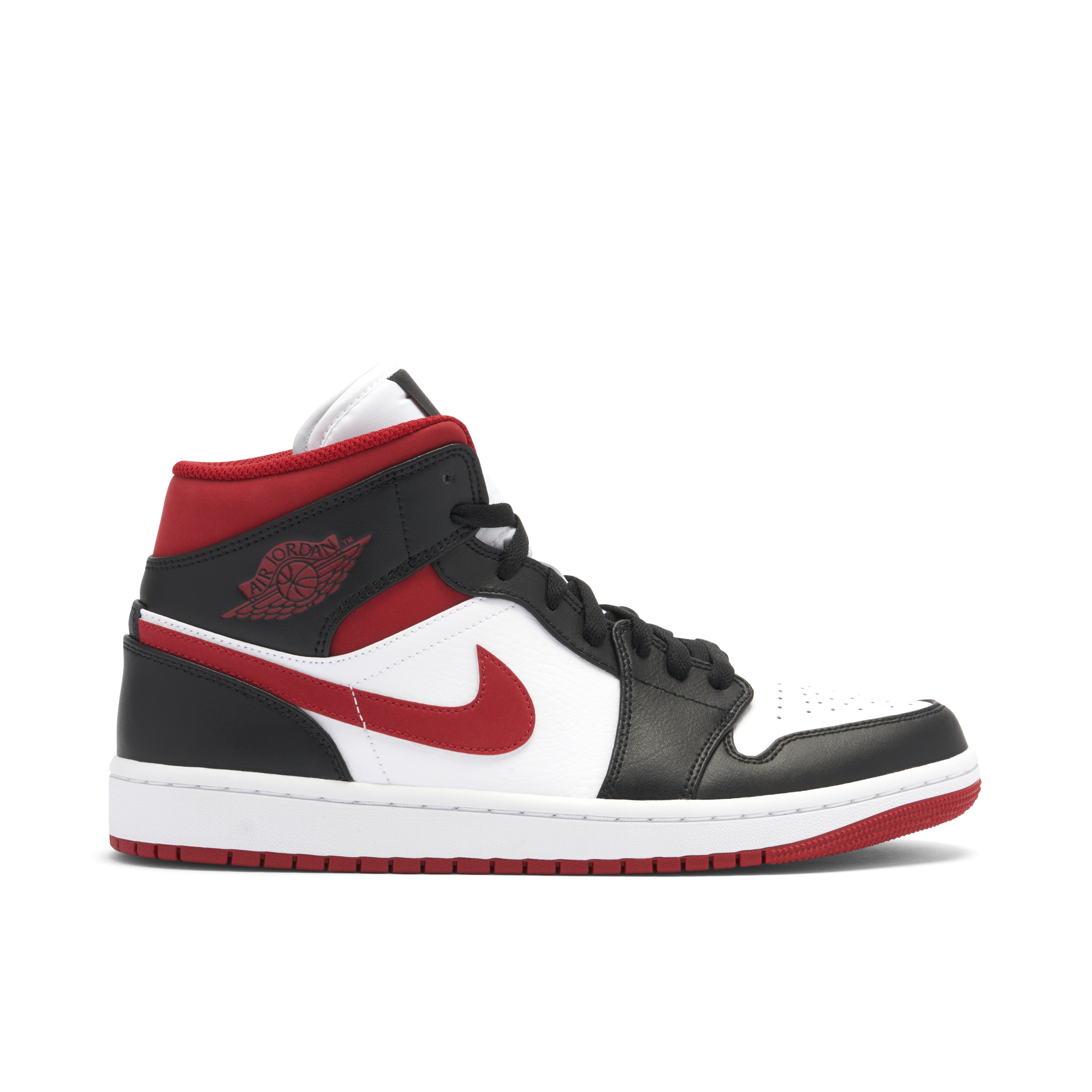 Air Jordan 1 Mid Black Gym Red | 554724-122 | Laced