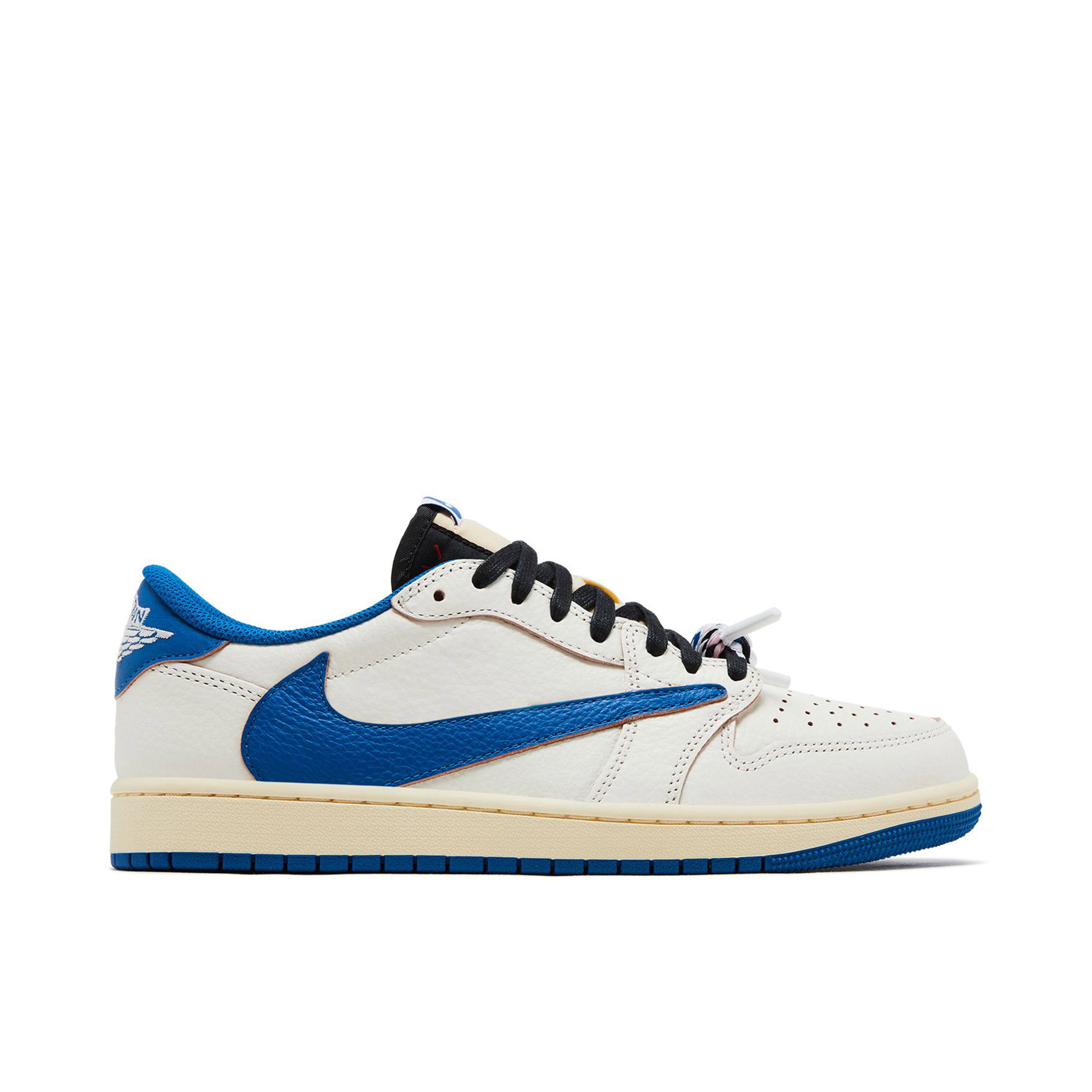 Air Jordan 1 Retro Low OG SP Fragment x Travis Scott Sail Military Blue