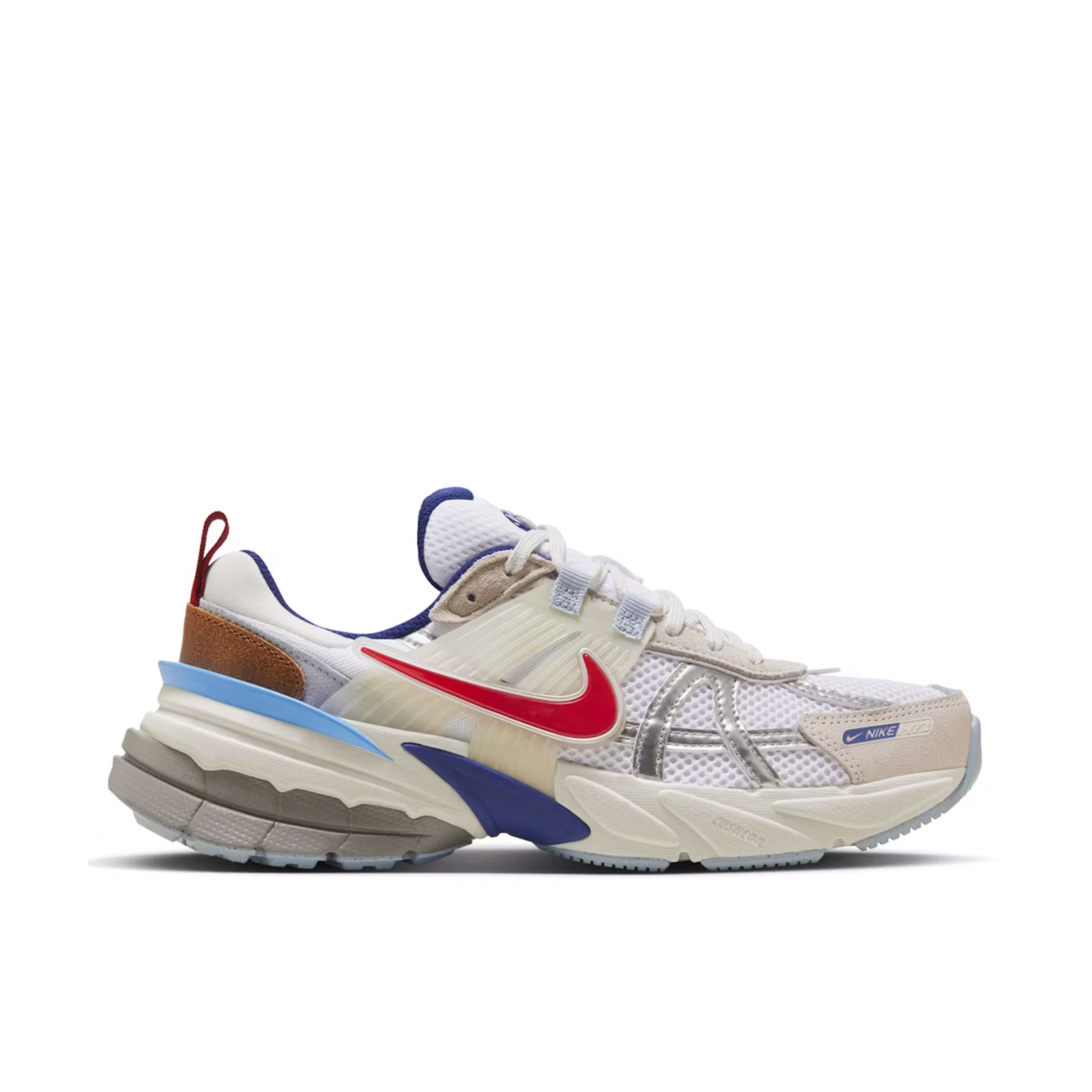 Nike V2K Run Metallic Silver Gym Red University Blue Womens