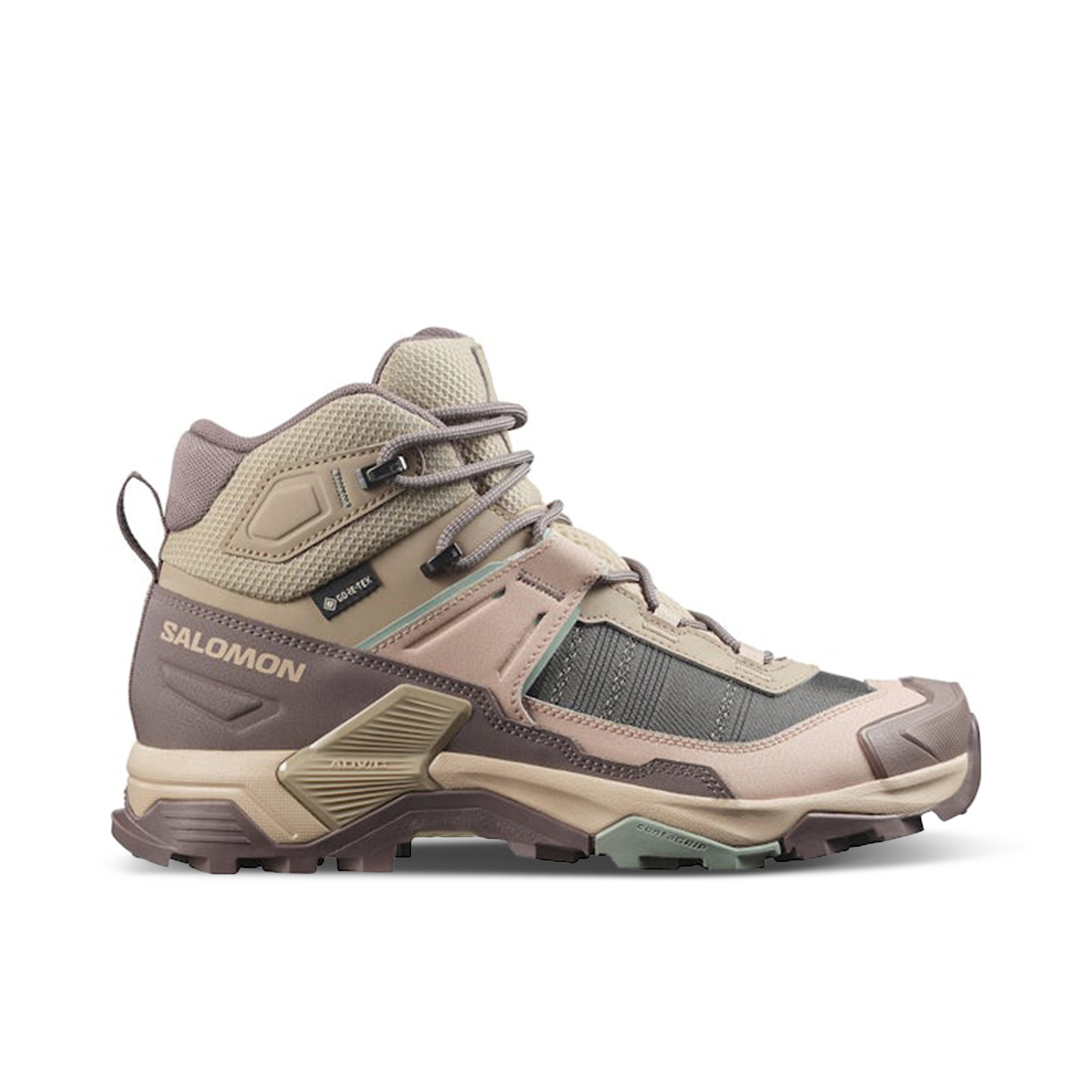 Salomon X Ultra 5 Mid Gore-Tex Iron Desert Tan Womens