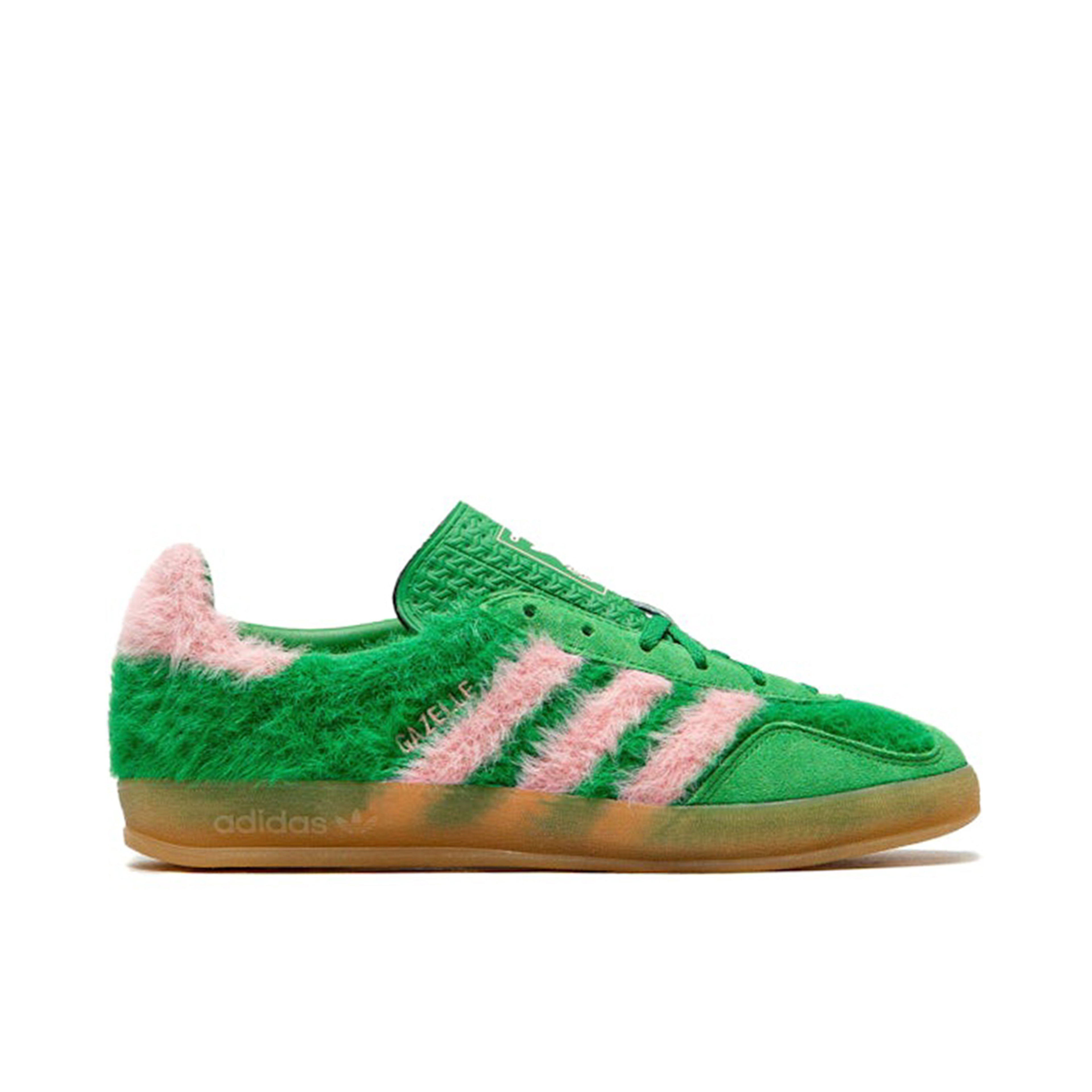 Adidas Gazelle Indoor Green Glow Pink Womens