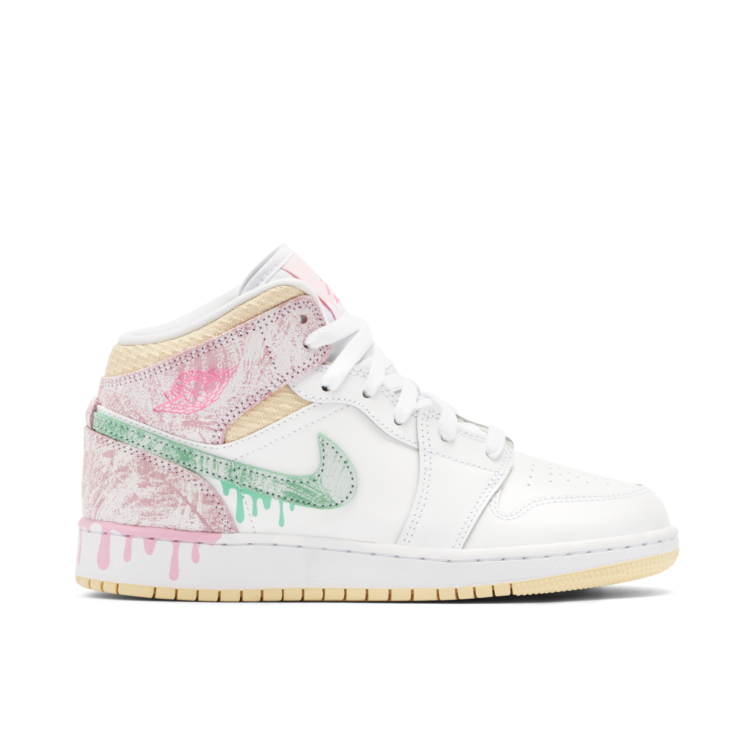 Air Jordan 1 Mid Paint Drip GS
