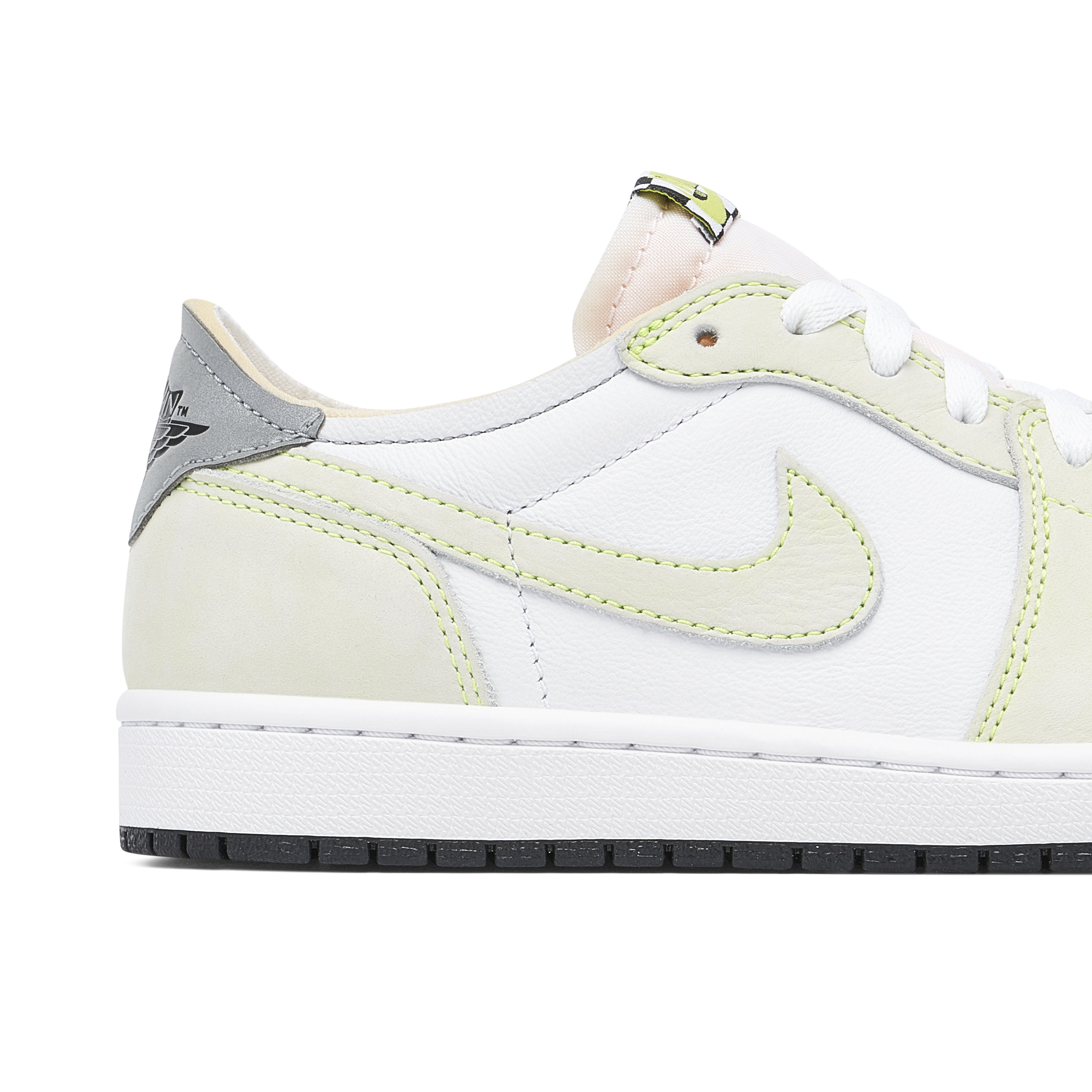 Air Jordan 1 Retro Low White Ghost Green Black | DM7837-103 | Laced