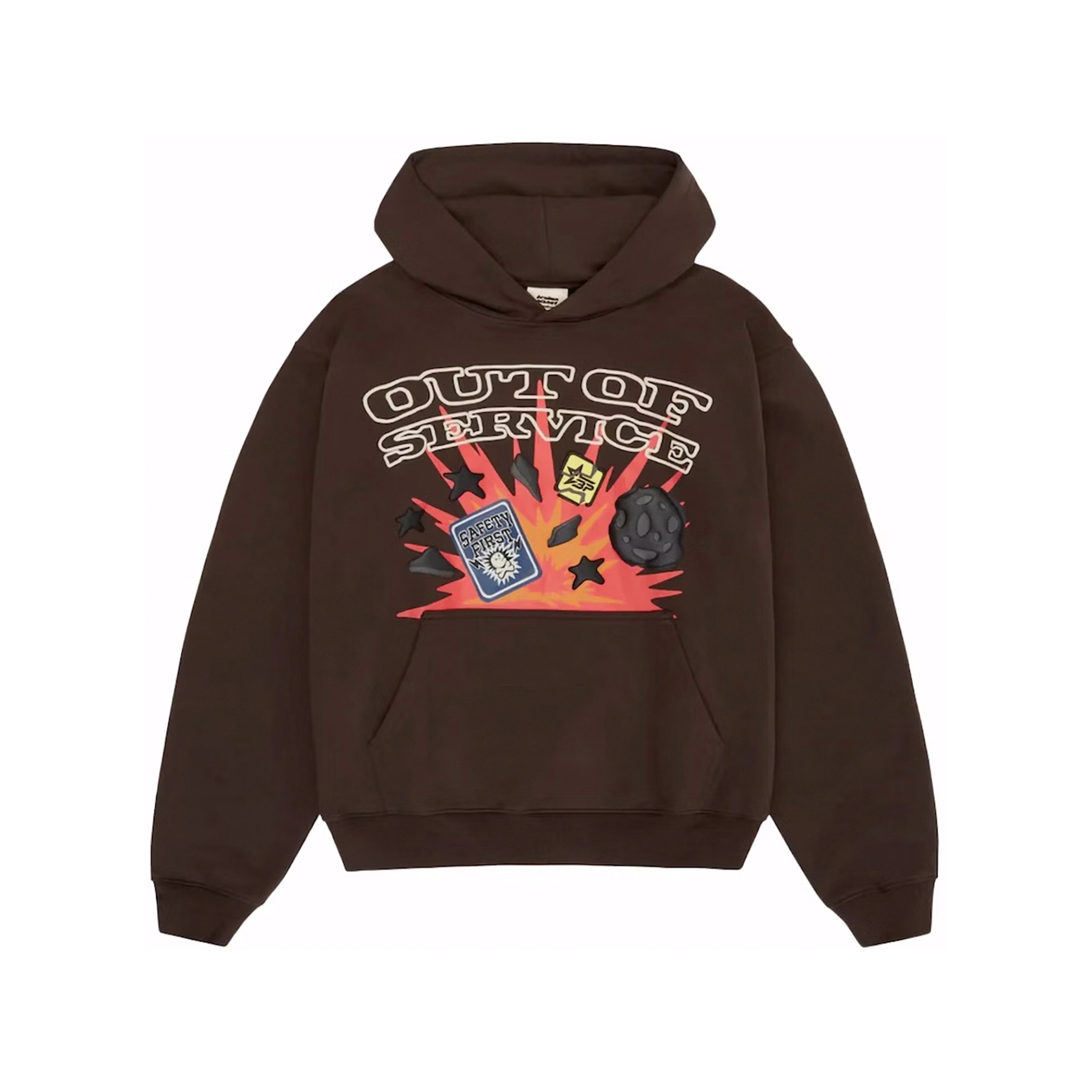 Broken Planet Out Of Service Hoodie Brown