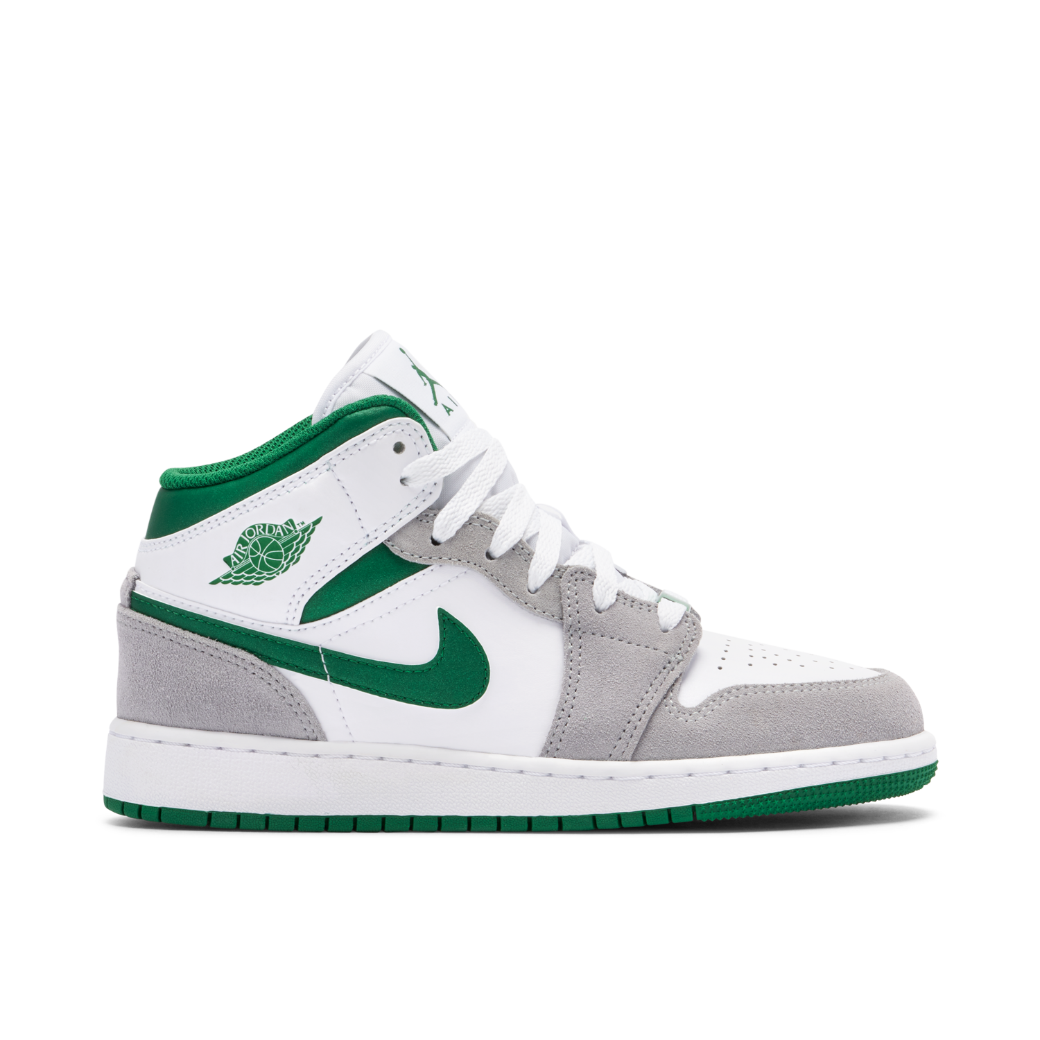 Air Jordan 1 Mid Grey Green GS