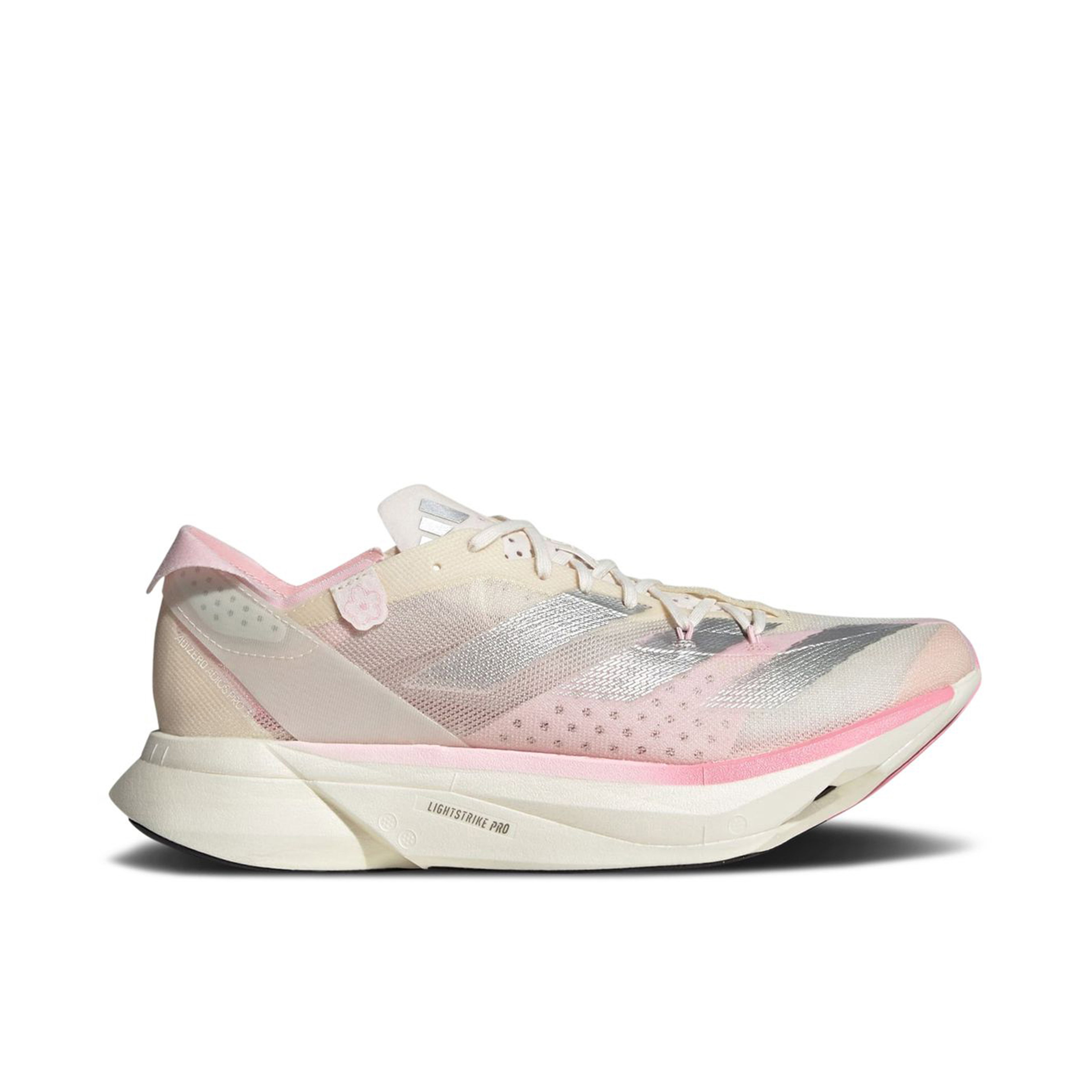 Adidas Adizero Adios Pro 3 Chalk White Silver Metallic Clear Pink Womens