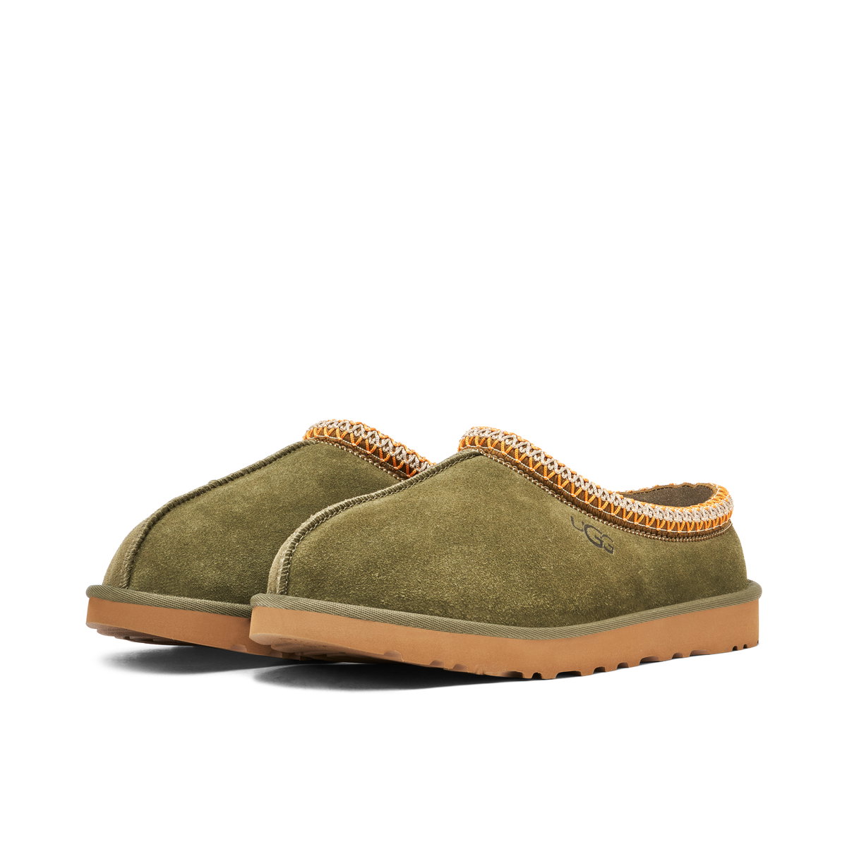 UGG®Men\'s Tasman LTA Olive Quilted Sjeeling Lined Slip-Ons Slipper 11 UGG MEN TASMAN BURNT OLIVE SHEARLING LINED MOCCASIN SHOE US  main image 2