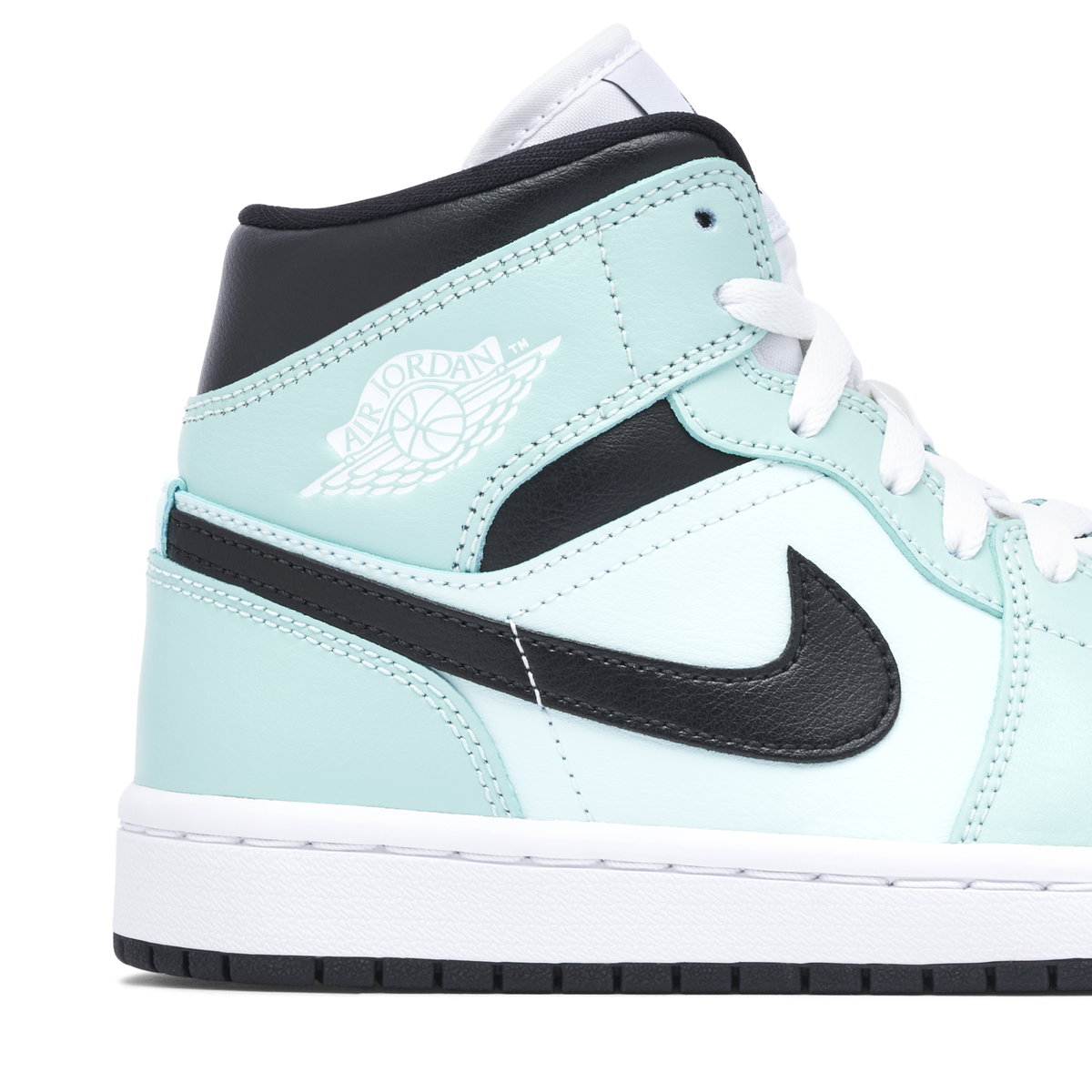 Nike Jordan Mid-Top Sneakers in Aqua, Black & White JORDAN Air 1 Mid DQ8426 002 - Shiekh main image 2