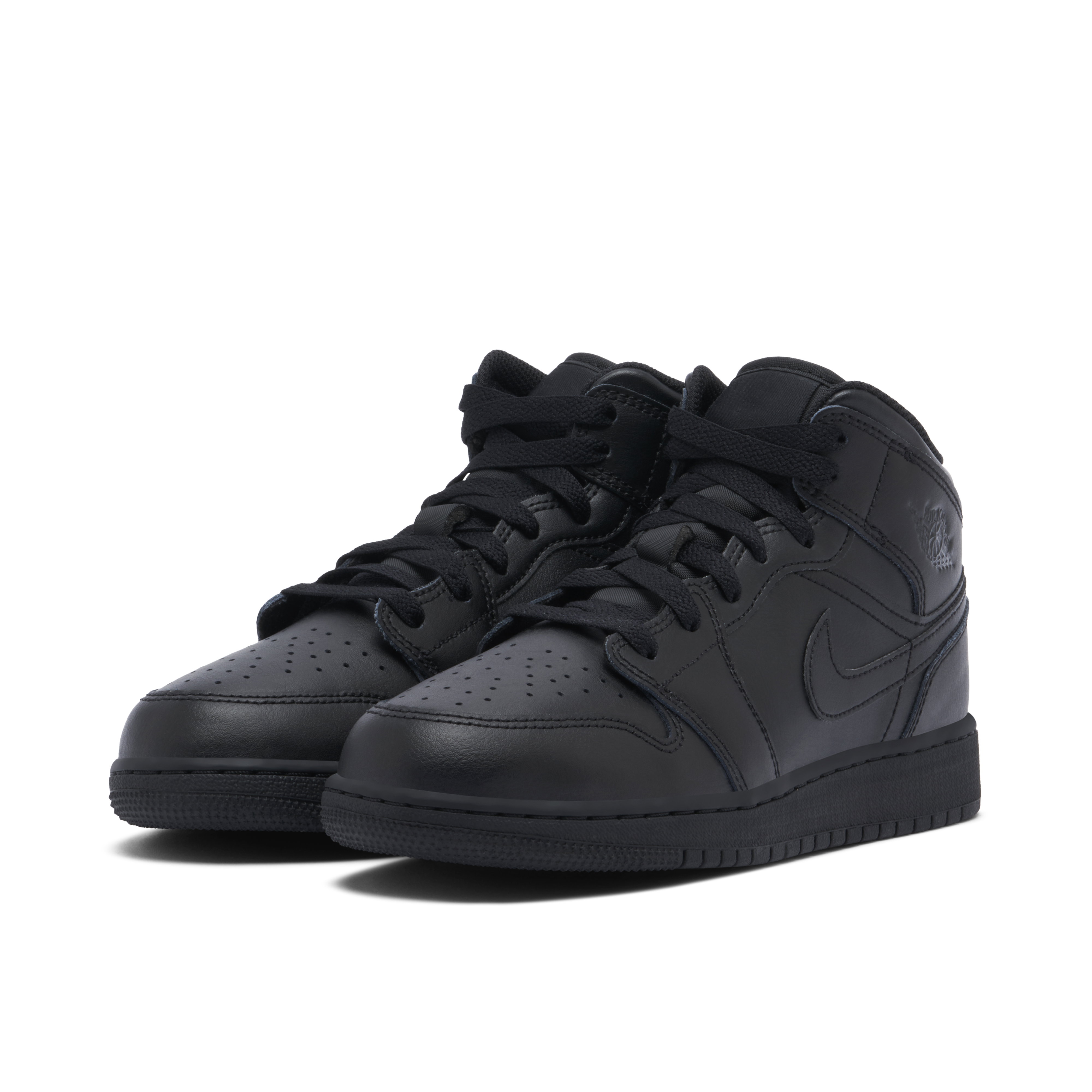 Air Jordan 1 Mid Triple Black GS (2022) | 554725-093 | Laced
