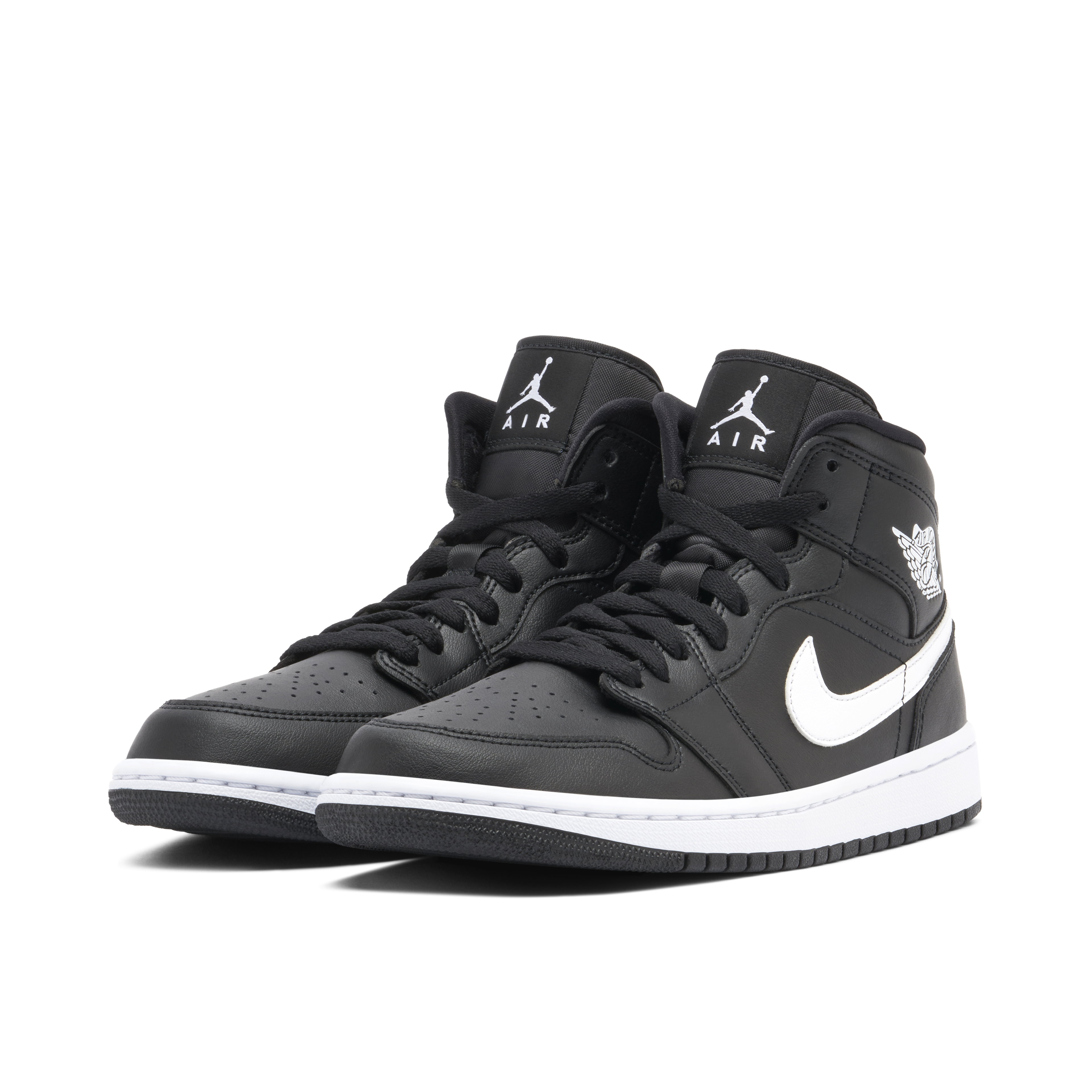 Jordan 1 Mid Black White Womens