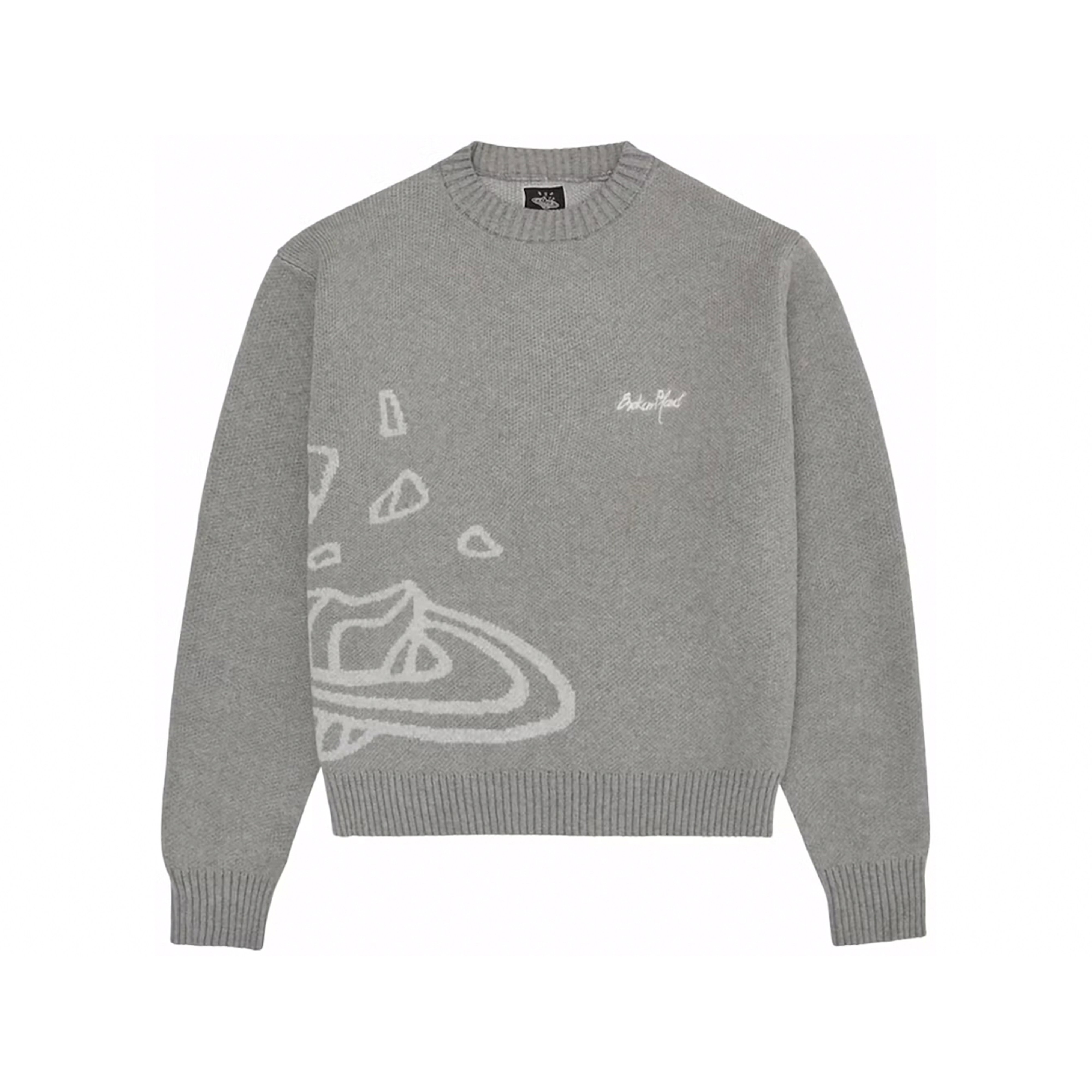 90s Ralph Lauren“後染フェード“broken Boro knit Broken Planet Knit Sweater Heather Grey | BROKEN-PLANET-00021 | Laced