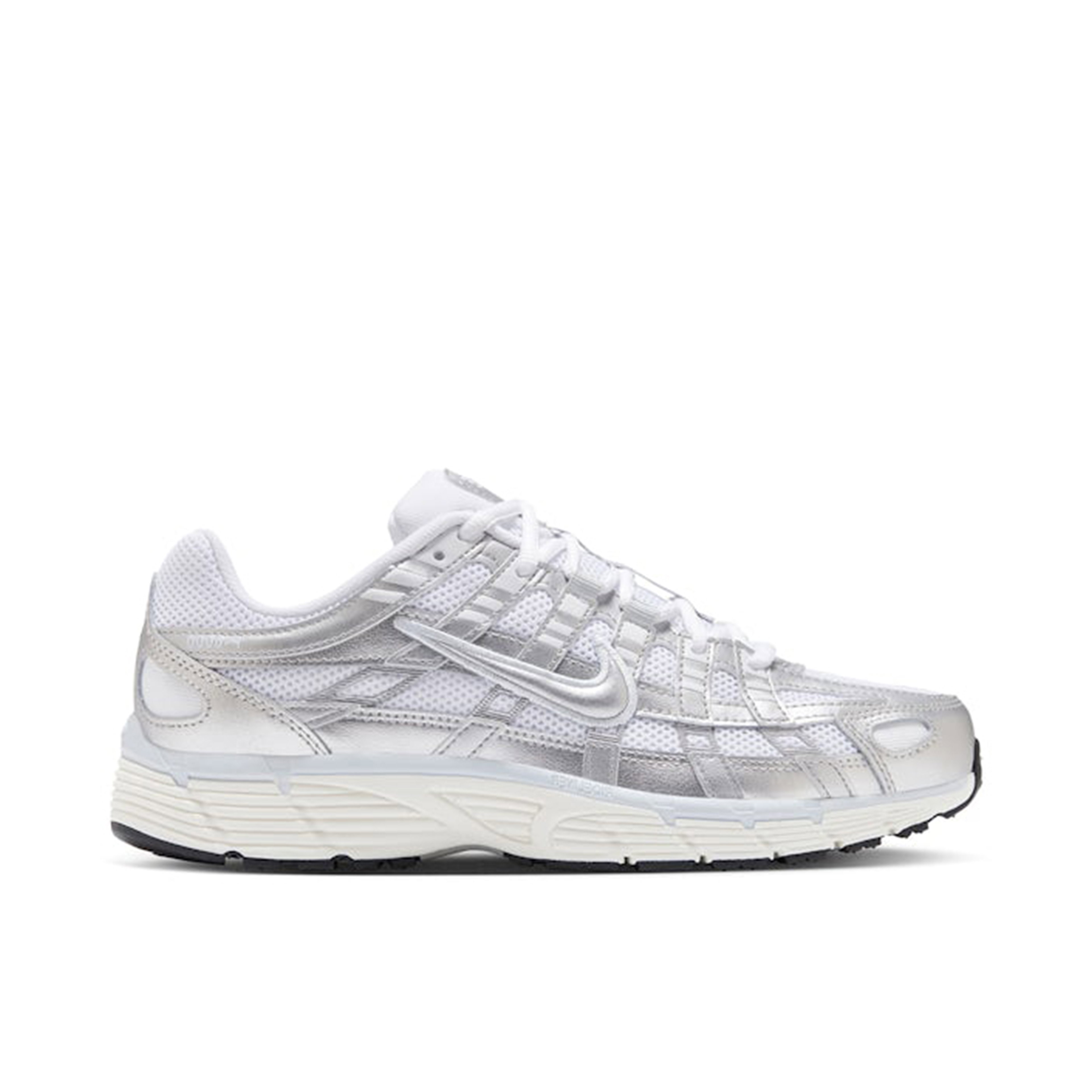 Nike P-6000 White Blue Tint Sail Metallic Silver Womens