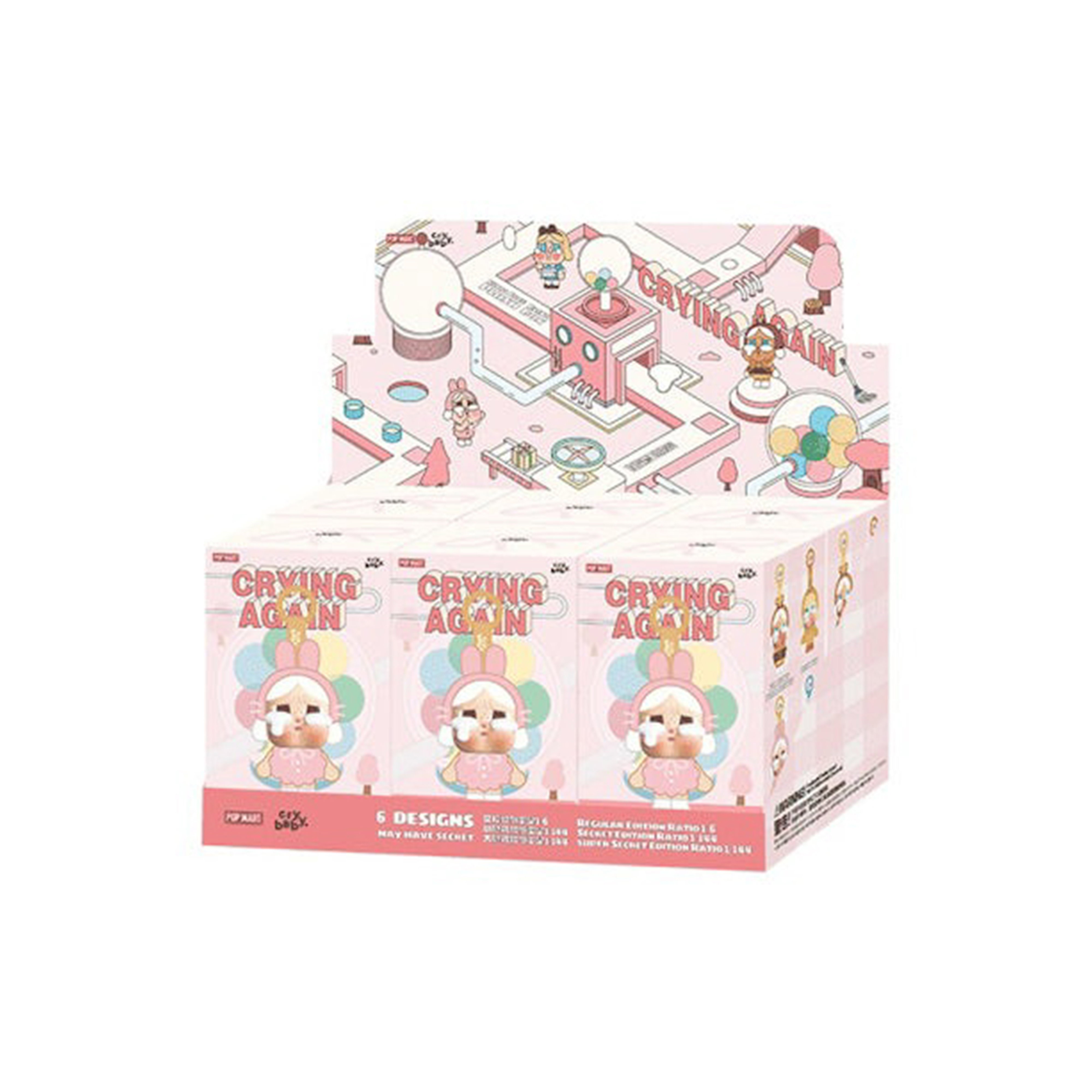Pop Mart CryBaby Crying Again Series Vinyl Face Plush Sealed Case