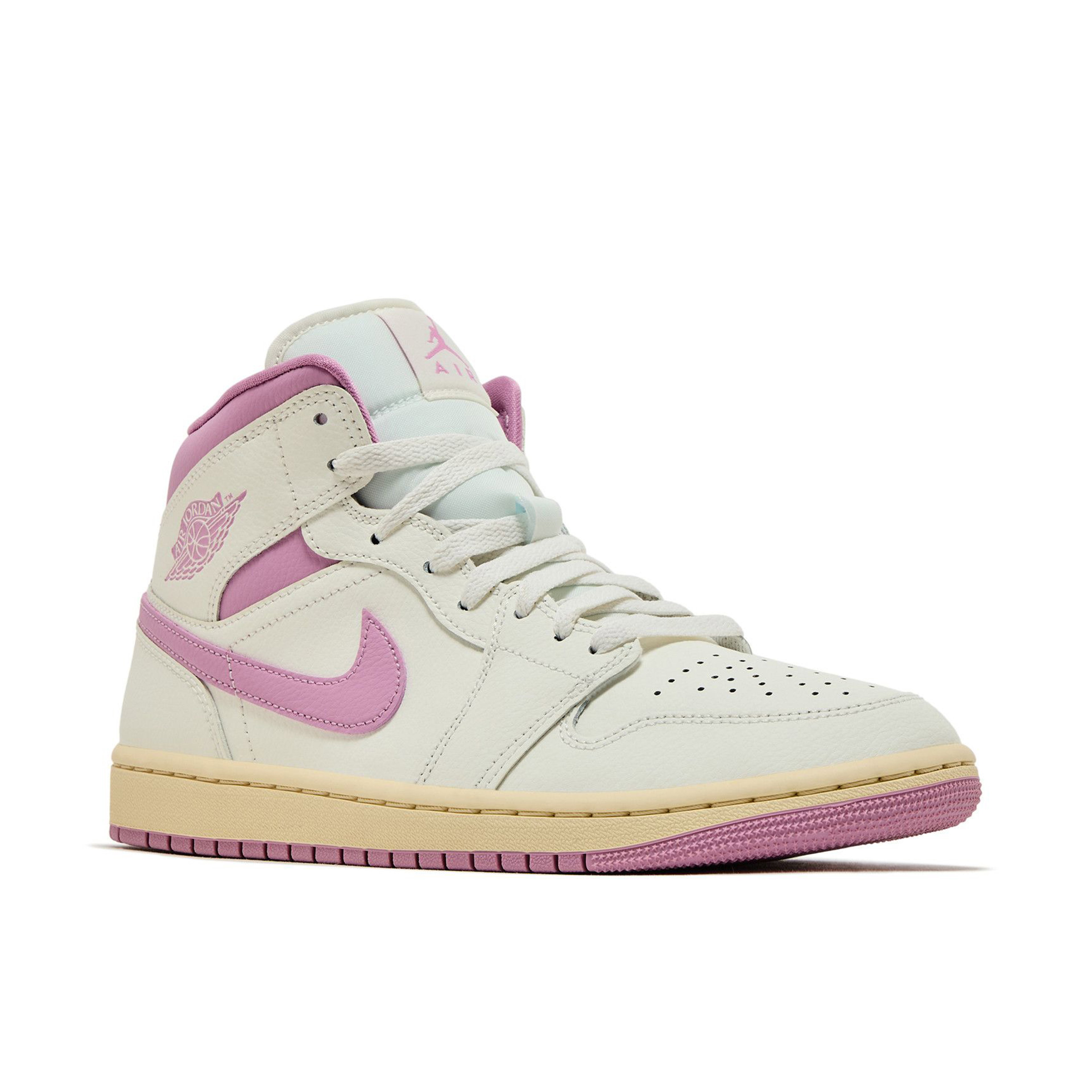 Air Jordan 1 Mid Sail Pink Coconut Milk Womens