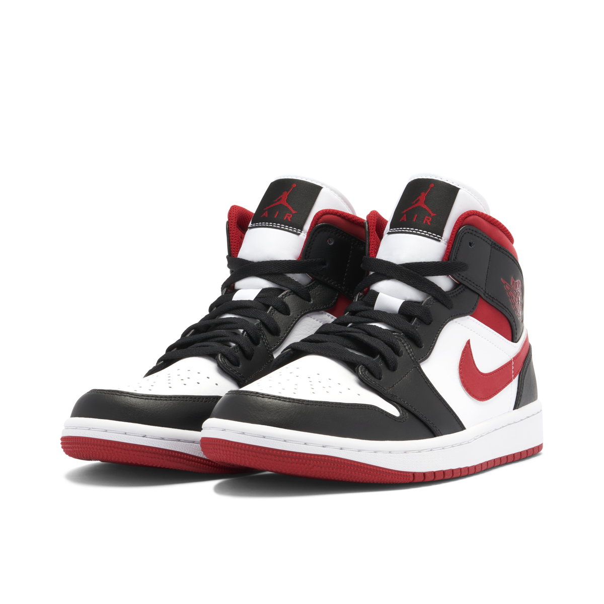 Air Jordan 1 Mid Black Gym Red | 554724-122 | Laced