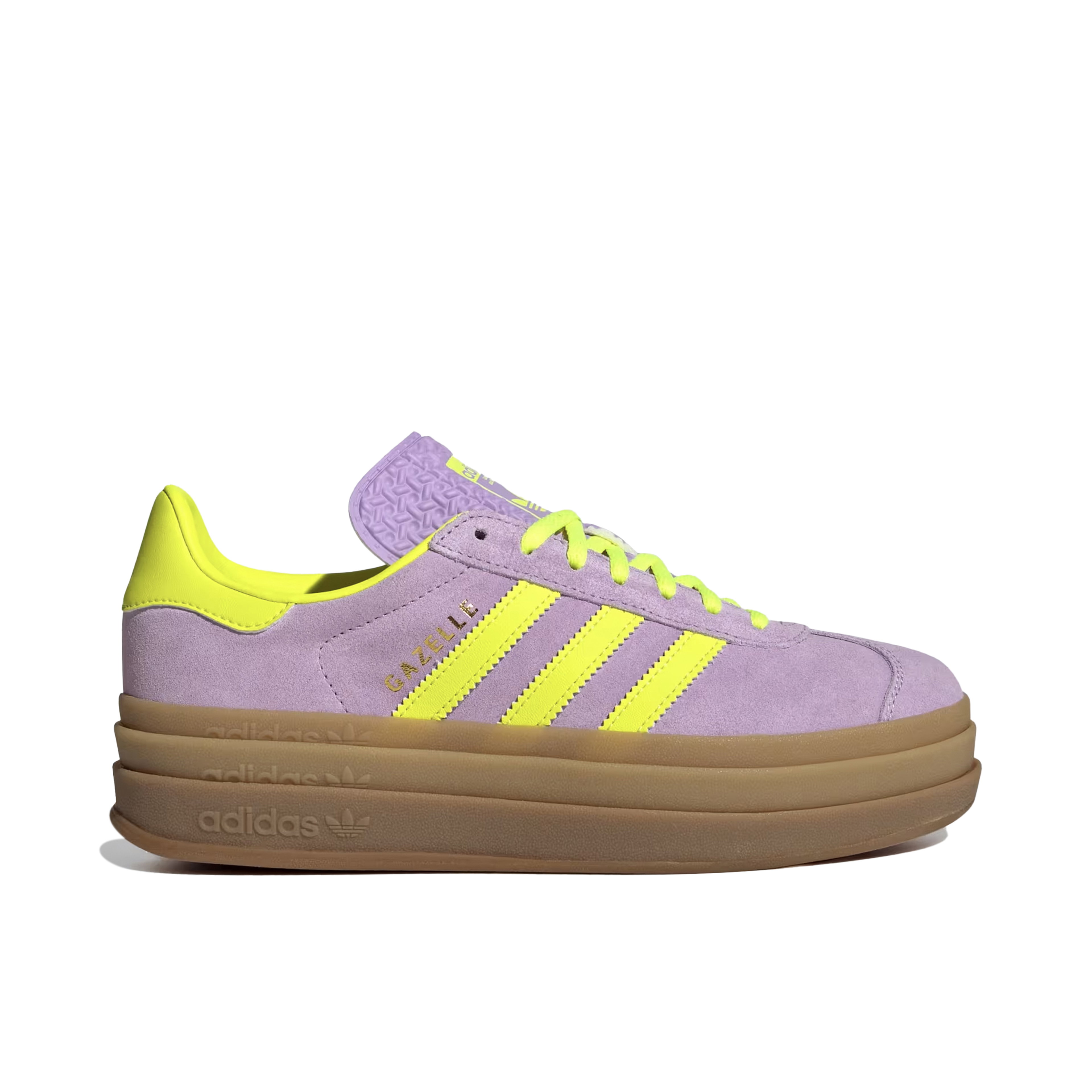Adidas Gazelle Bold Powder Plum Solar Yellow Womens