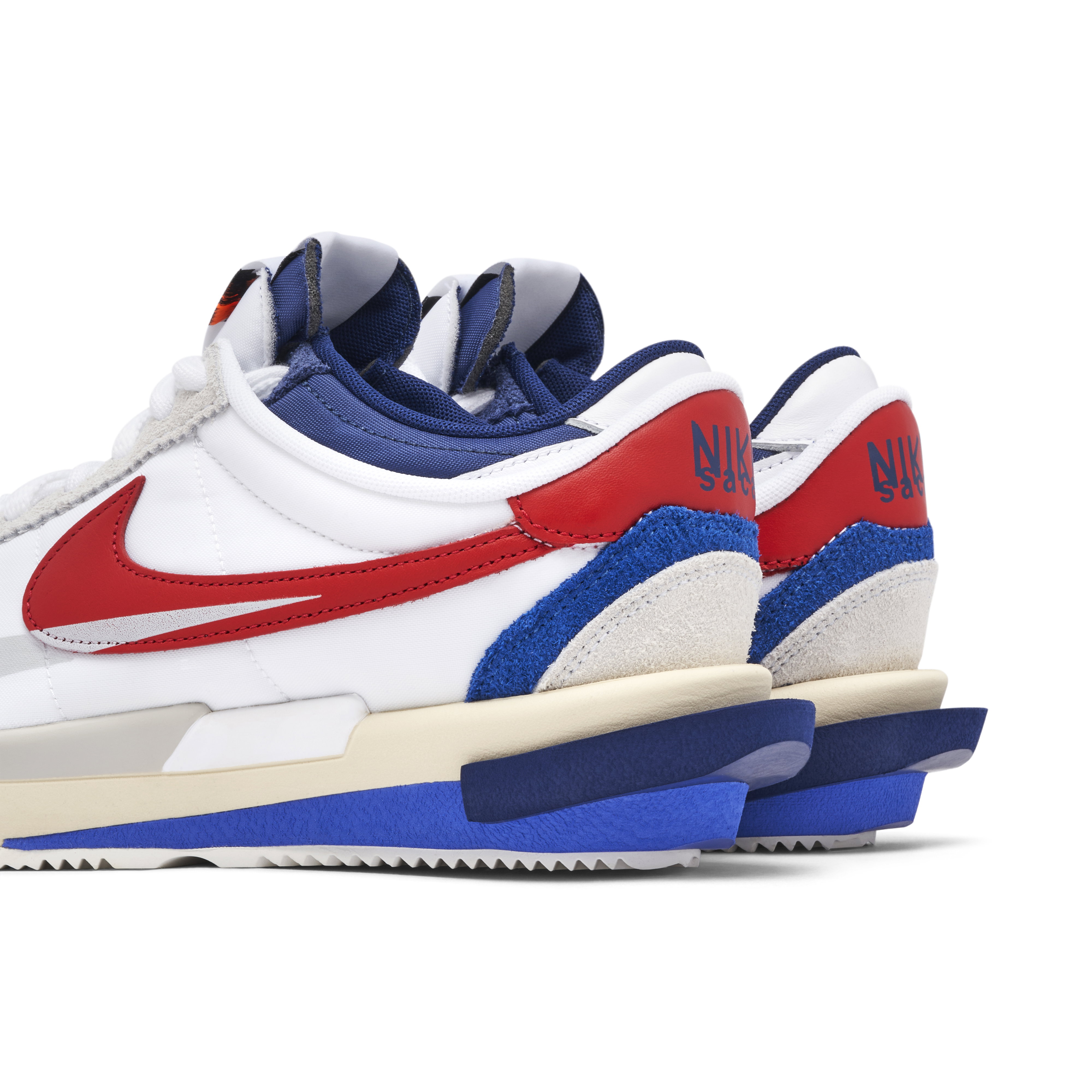 Nike Cortez 4.0 x sacai White University Red Blue | DQ0581-100 | Laced