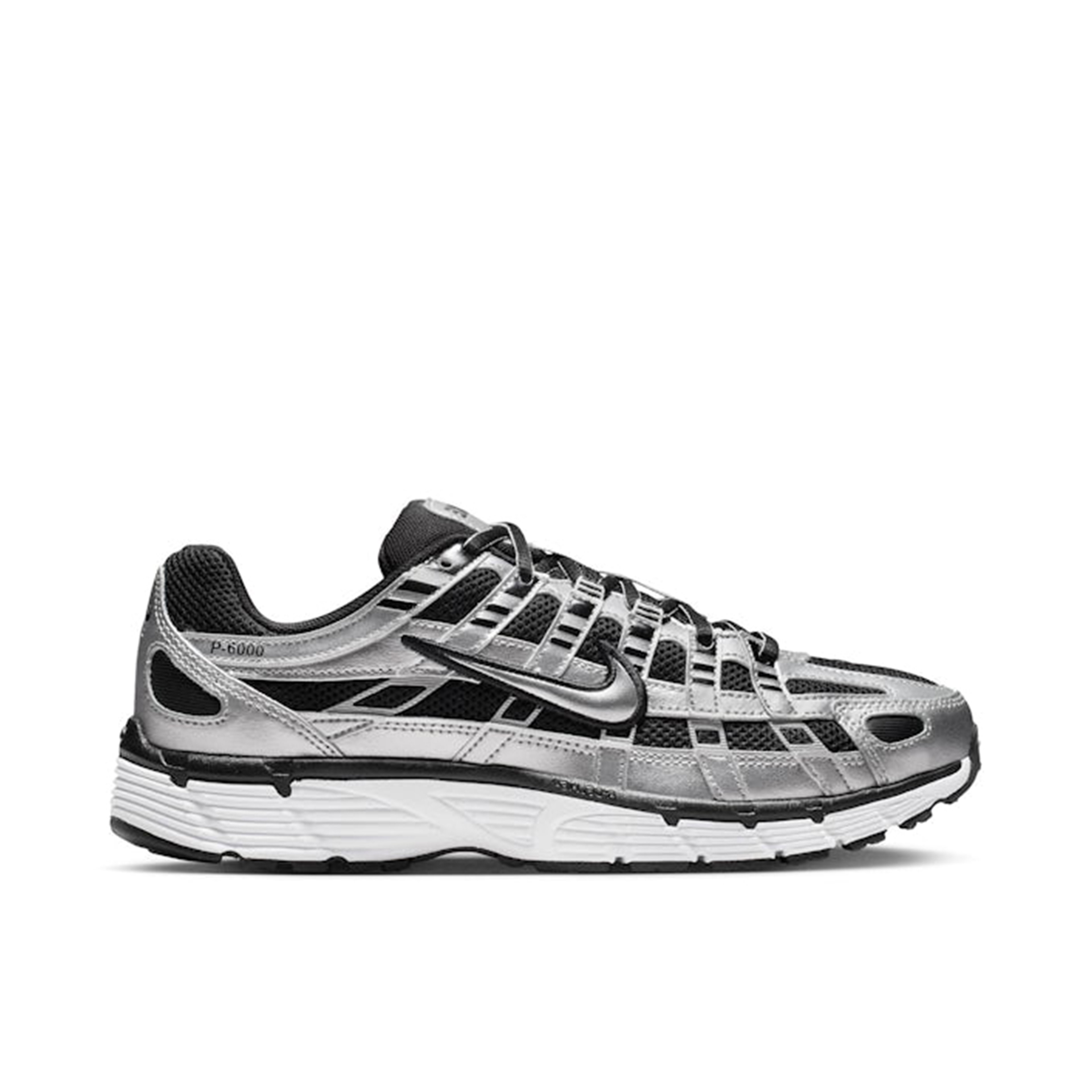 Nike P-6000 Metallic Silver Black White Womens