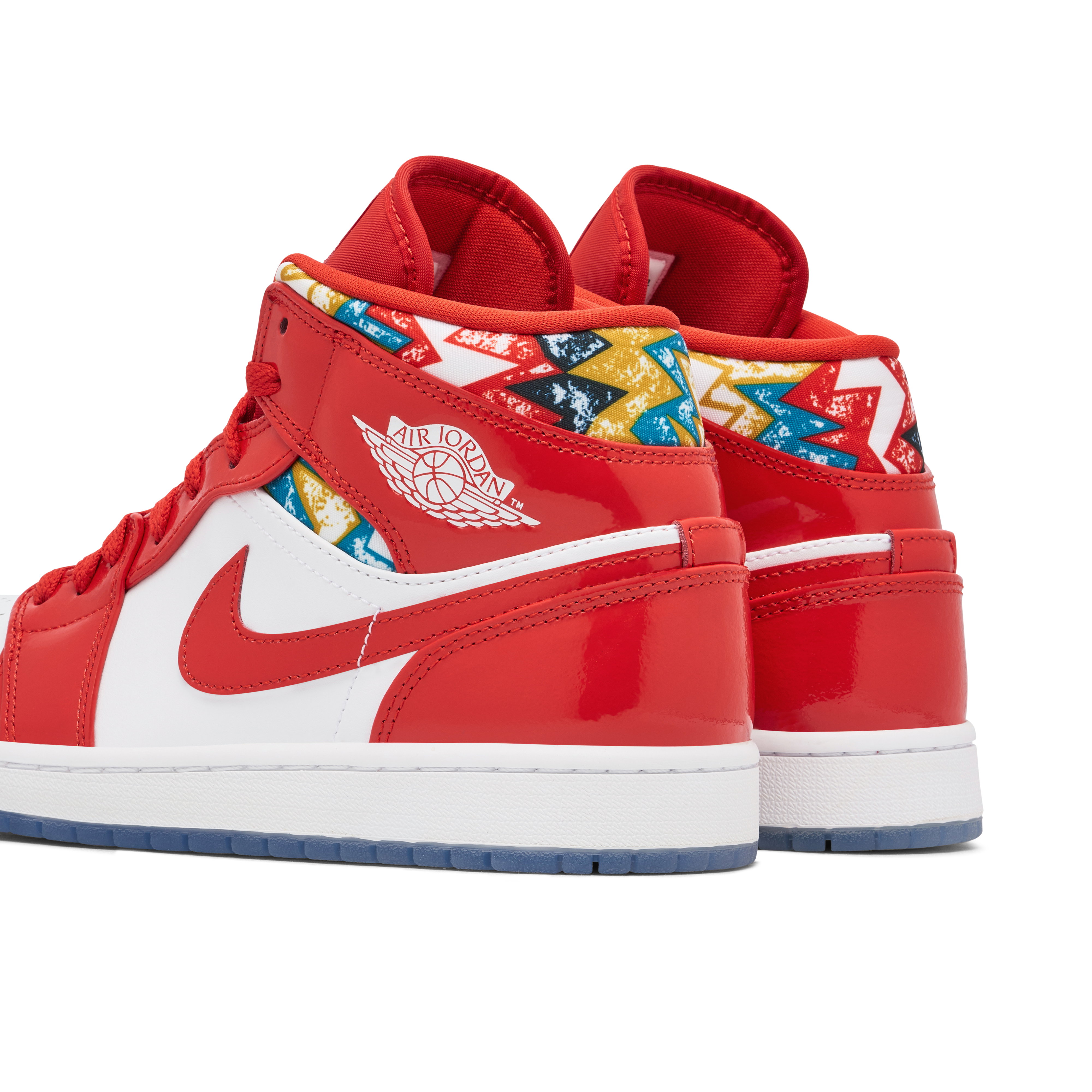 Jordan 1 Mid Barcelona Sweater Red Patent | DC7294-600 | Laced