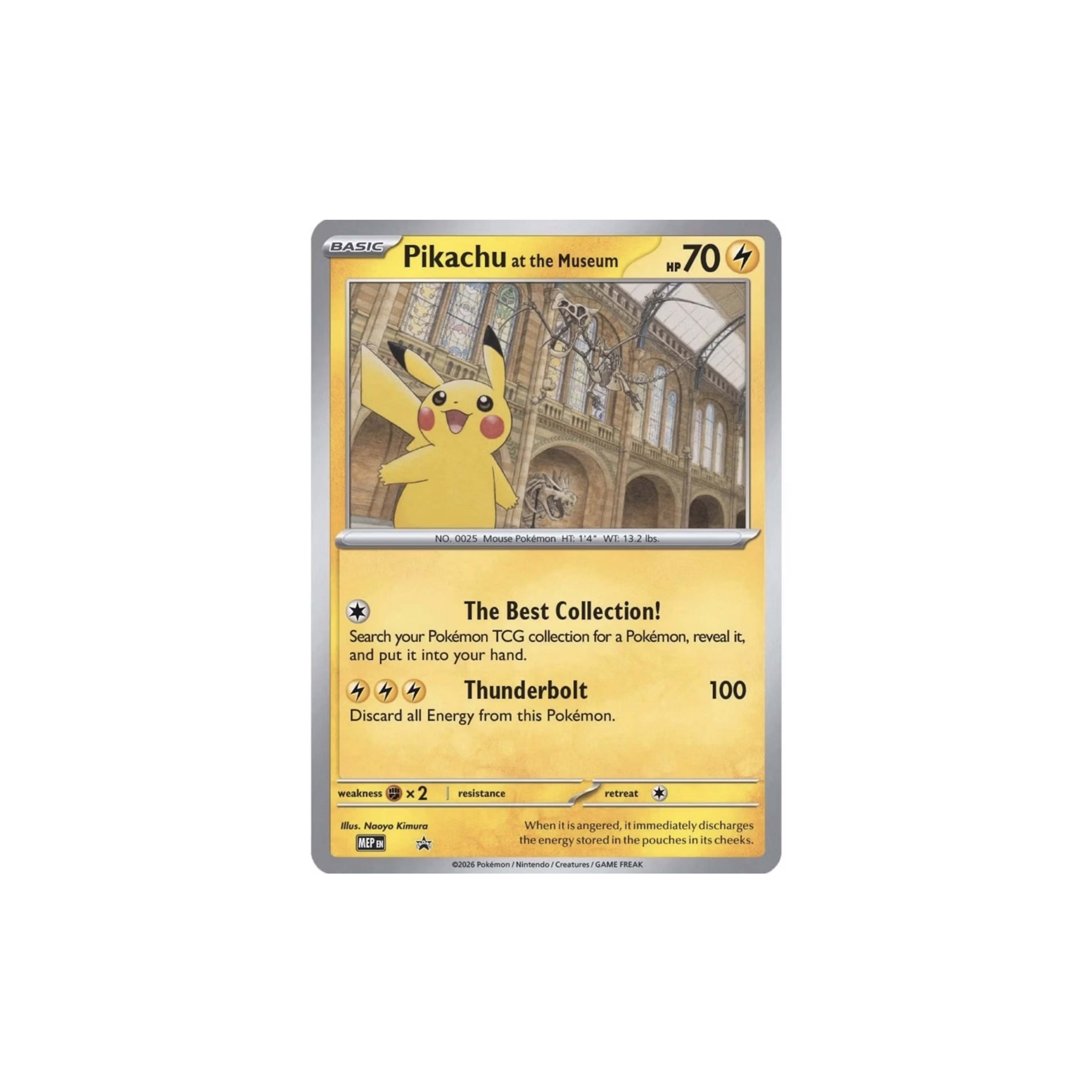 Pikachu at the Museum Pokémon Natural History Museum Promo (Ungraded)