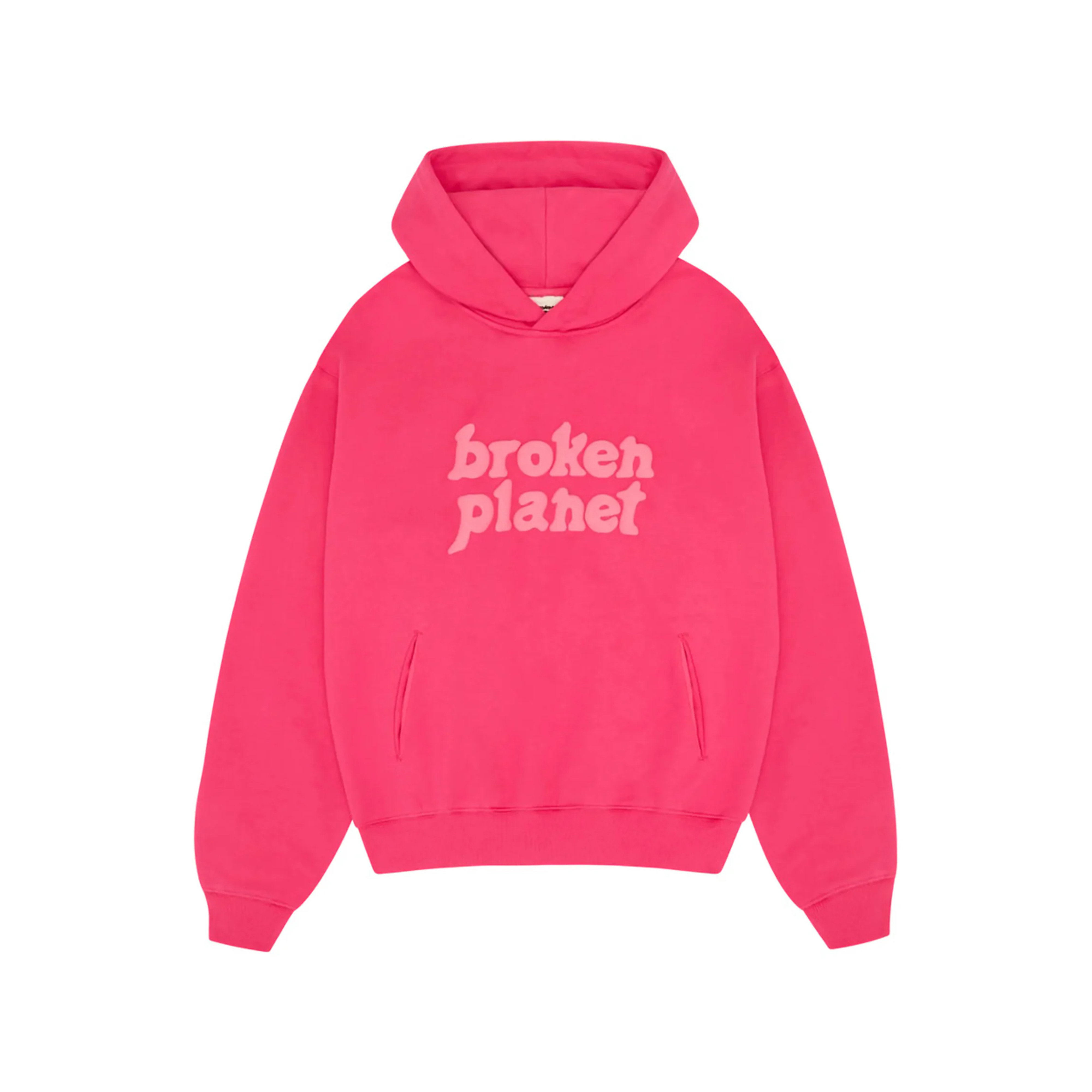 Broken Planet Monochrome Hoodie Fuchsia Pink | BROKEN-PLANET-00057