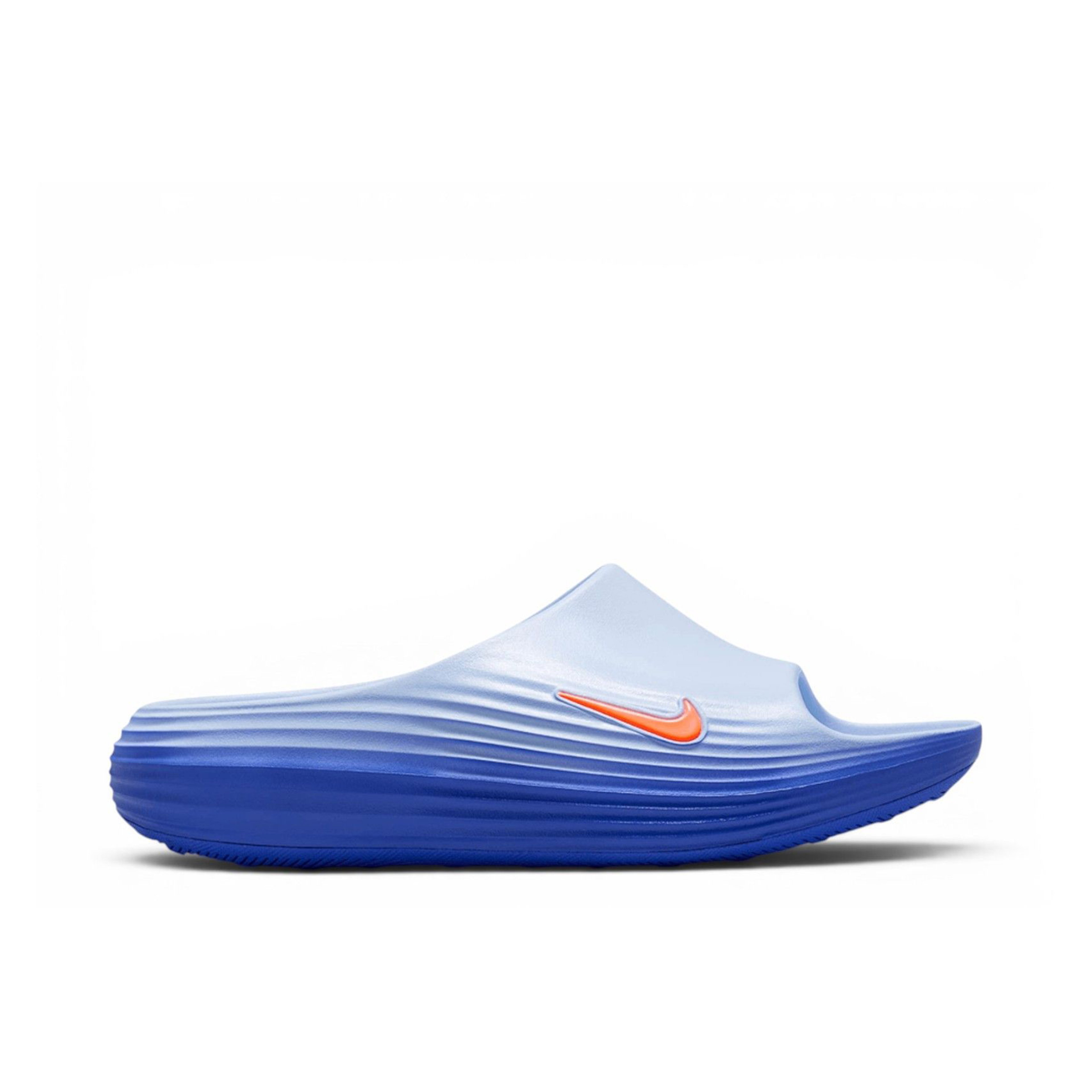 Nike ReactX Rejuven8 Slide Hydrogen Blue Crystal Orange