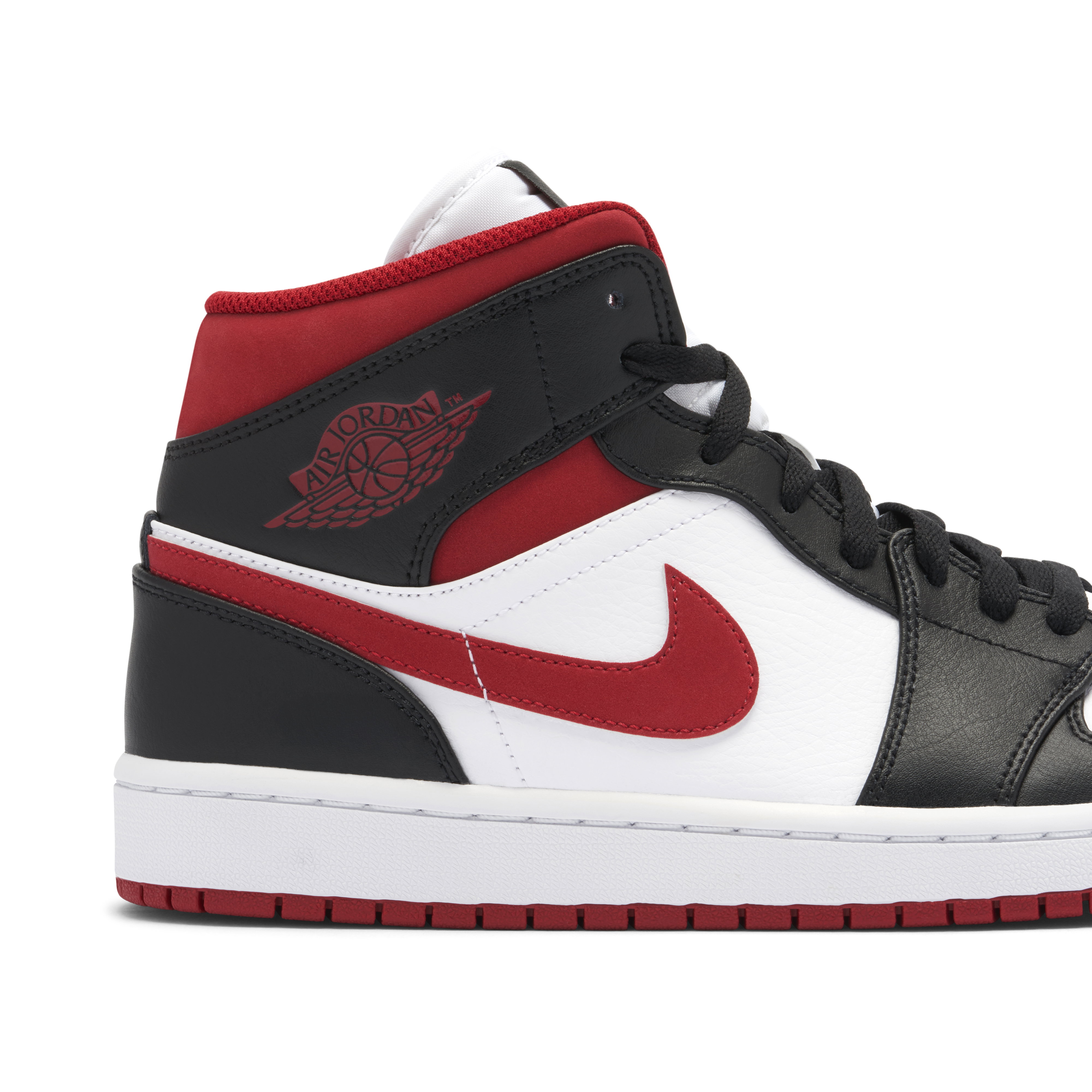 Air Jordan 1 Mid Black Gym Red | 554724-122 | Laced