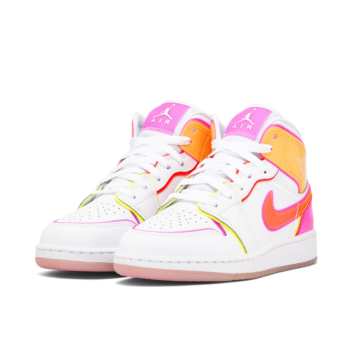 Air Jordan 1 Mid Neon Glow GS | CV4611-100 | Laced display picture 1